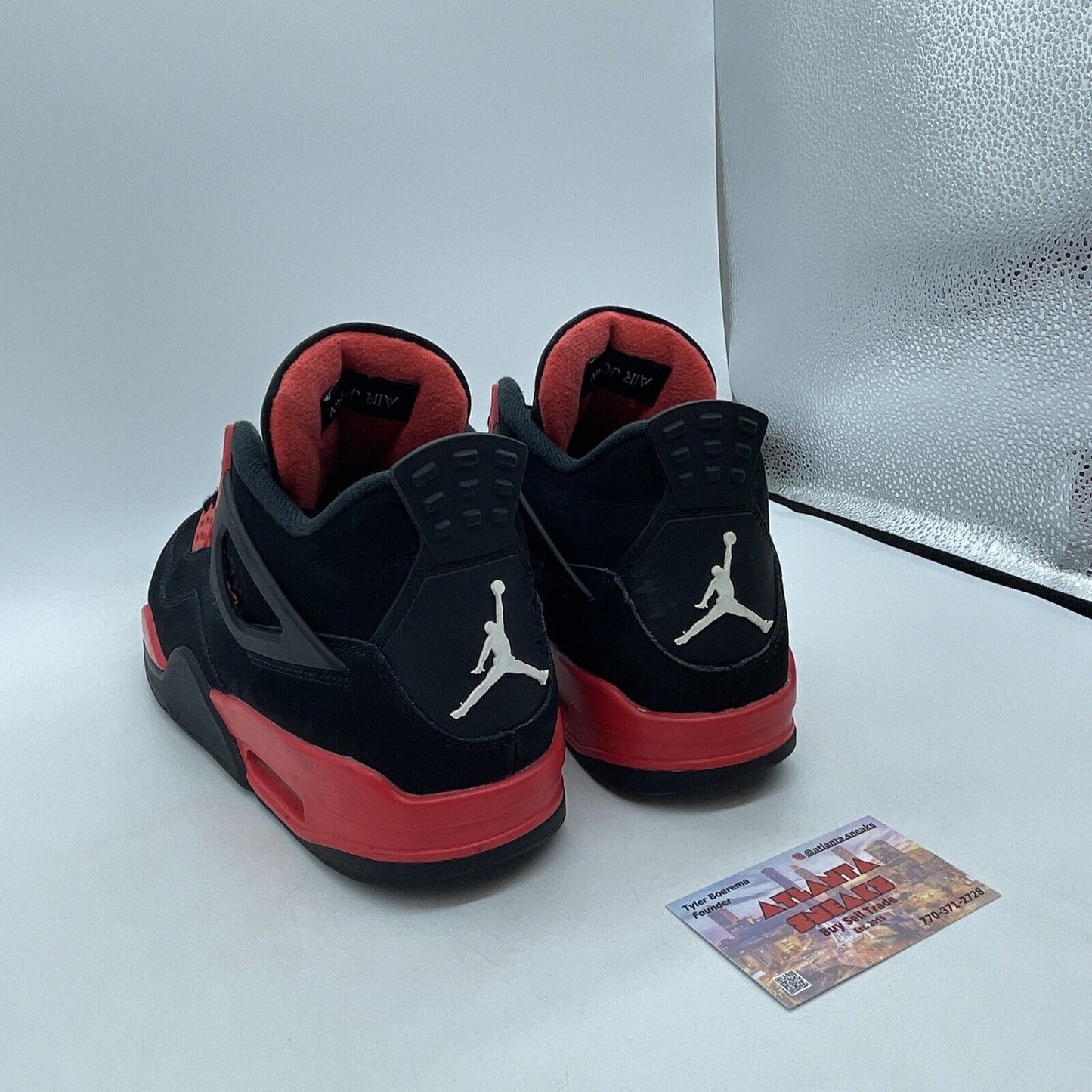 Size 8.5 - Jordan 4 Retro Mid Red Thunder Red Black White Suede (CT8527-016)