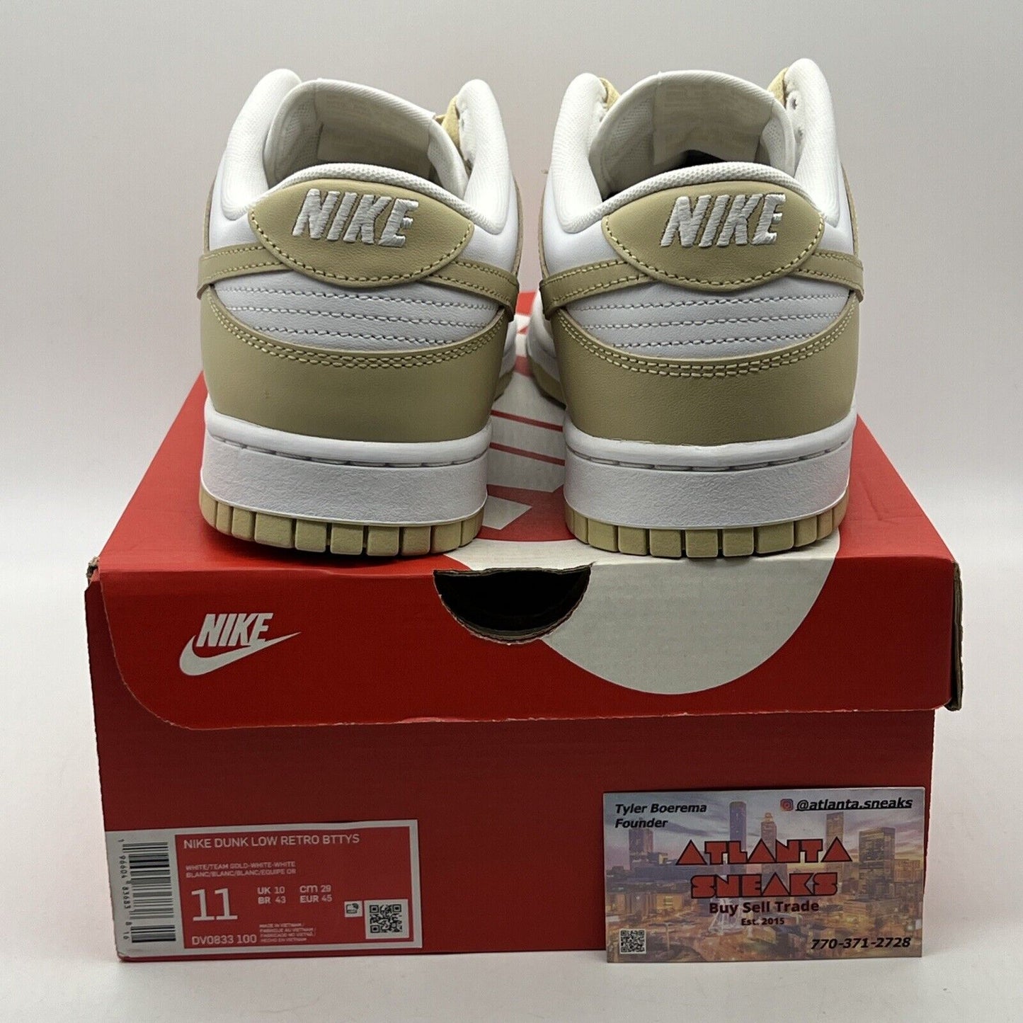 Size 11 - Nike Dunk Low Team Gold White Leather (DV0833-100)