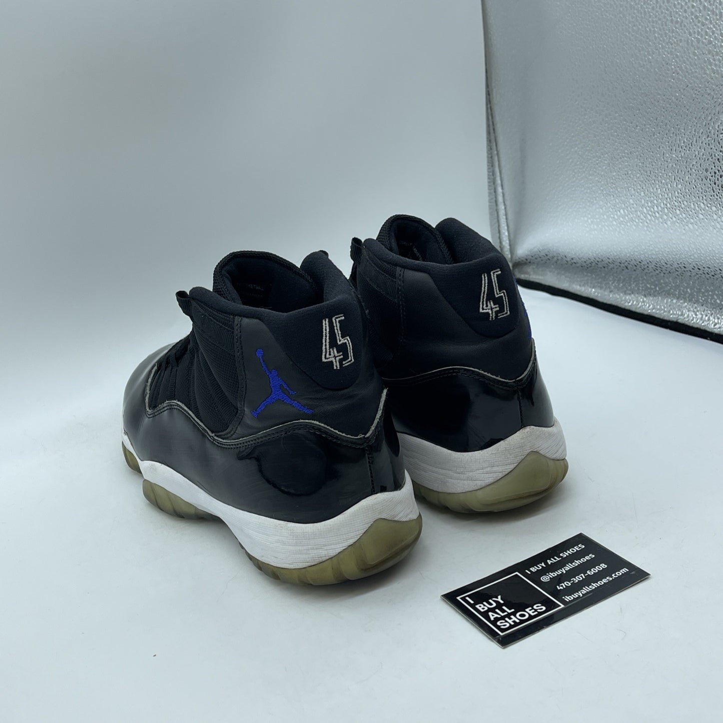 Size 10 - Jordan 11 Retro High Space Jam Black Leather Suede (378037-003)