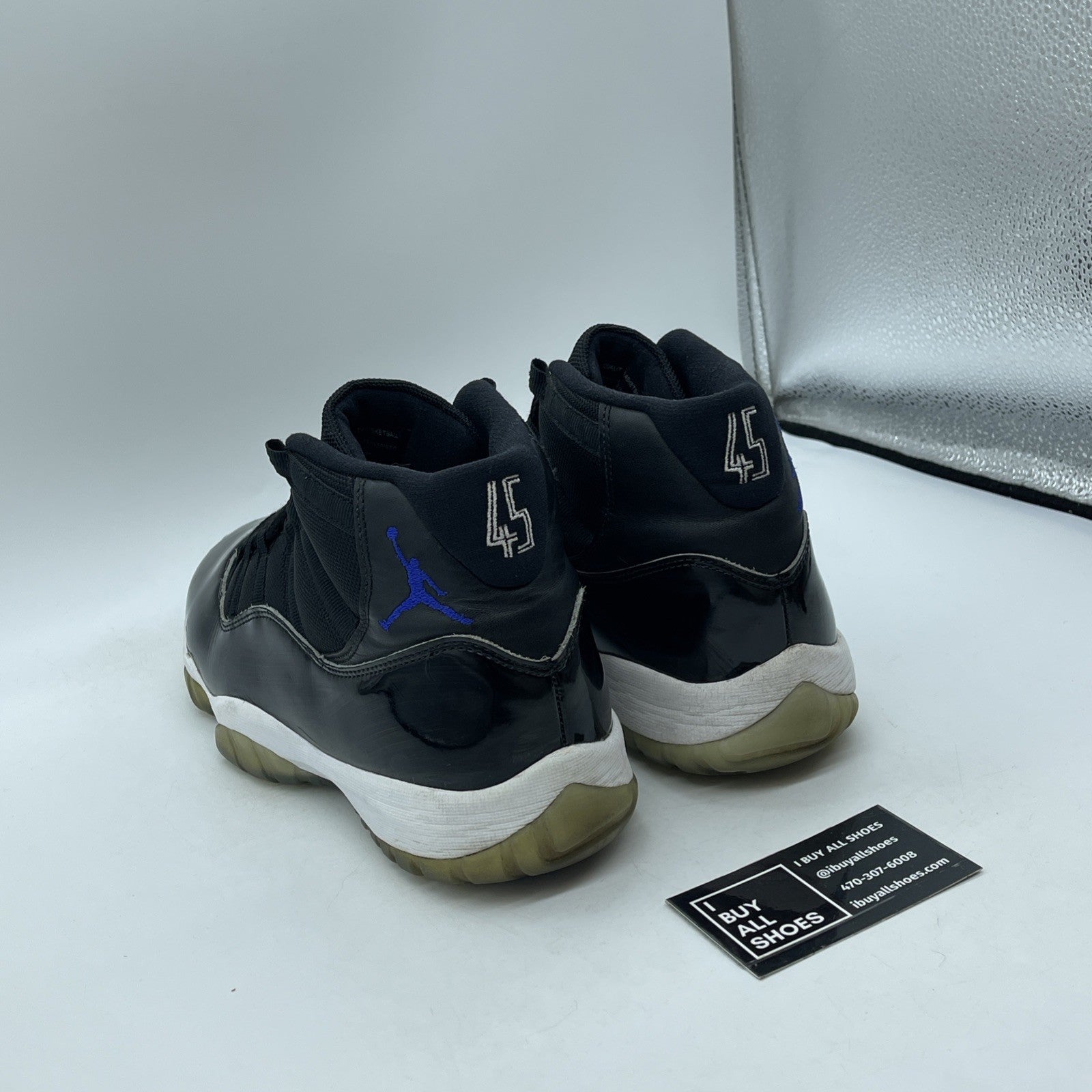 Size 10 - Jordan 11 Retro High Space Jam Black Leather Suede (378037-003)