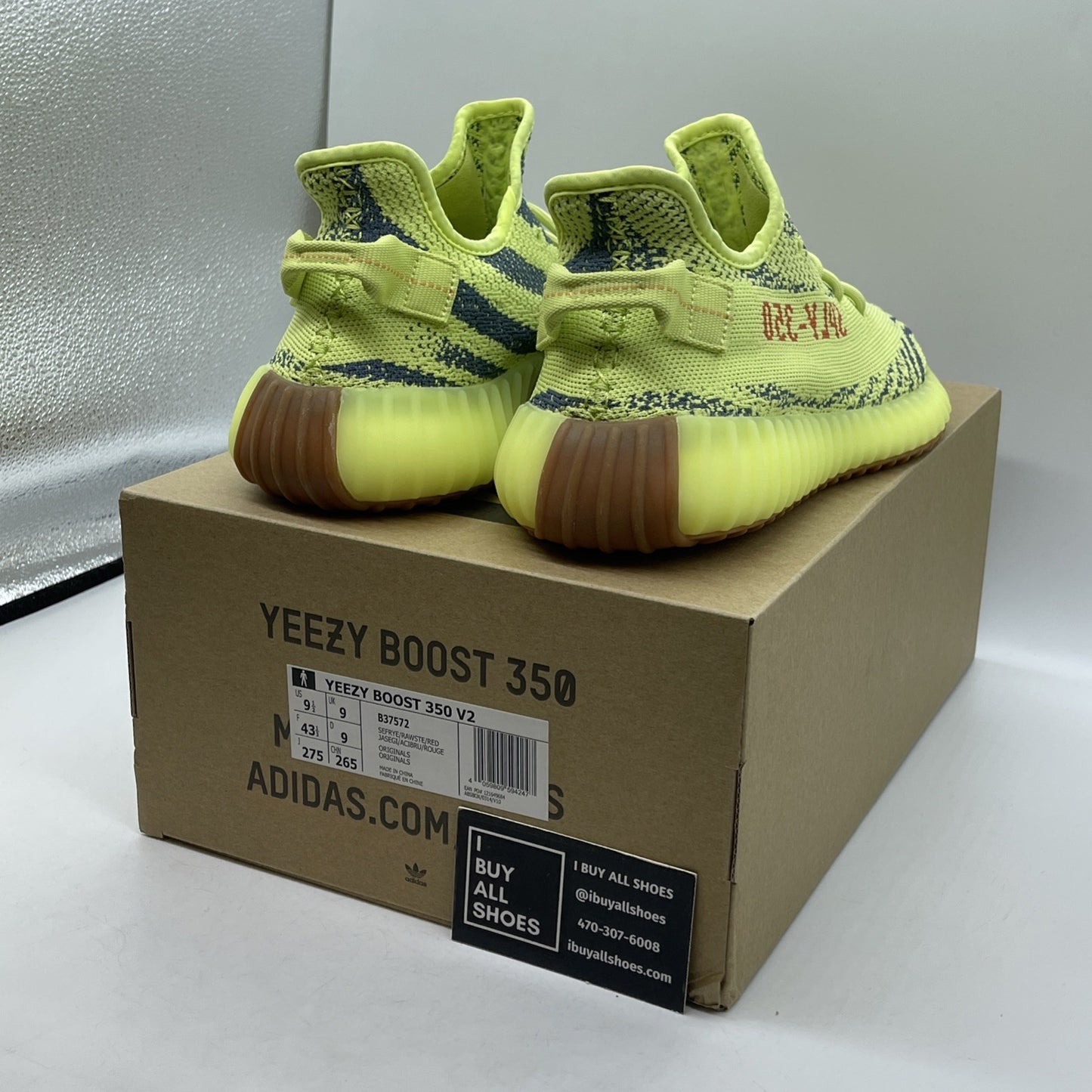 Size 9.5 - adidas Yeezy Boost 350 V2 Low Semi Frozen Yellow Suede (B37572)