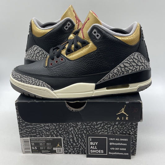 Size 11W - Air Jordan 3 Retro Mid Black Gold (CK9246-067)