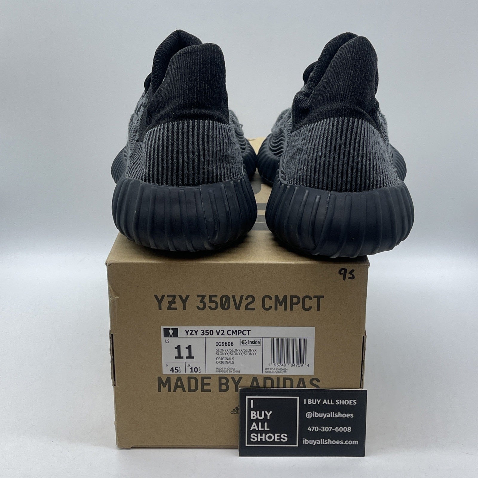 Size 11 - adidas Yeezy Boost 350 V2 CMPCT Slate Onyx grey Black Suede (IG9606)