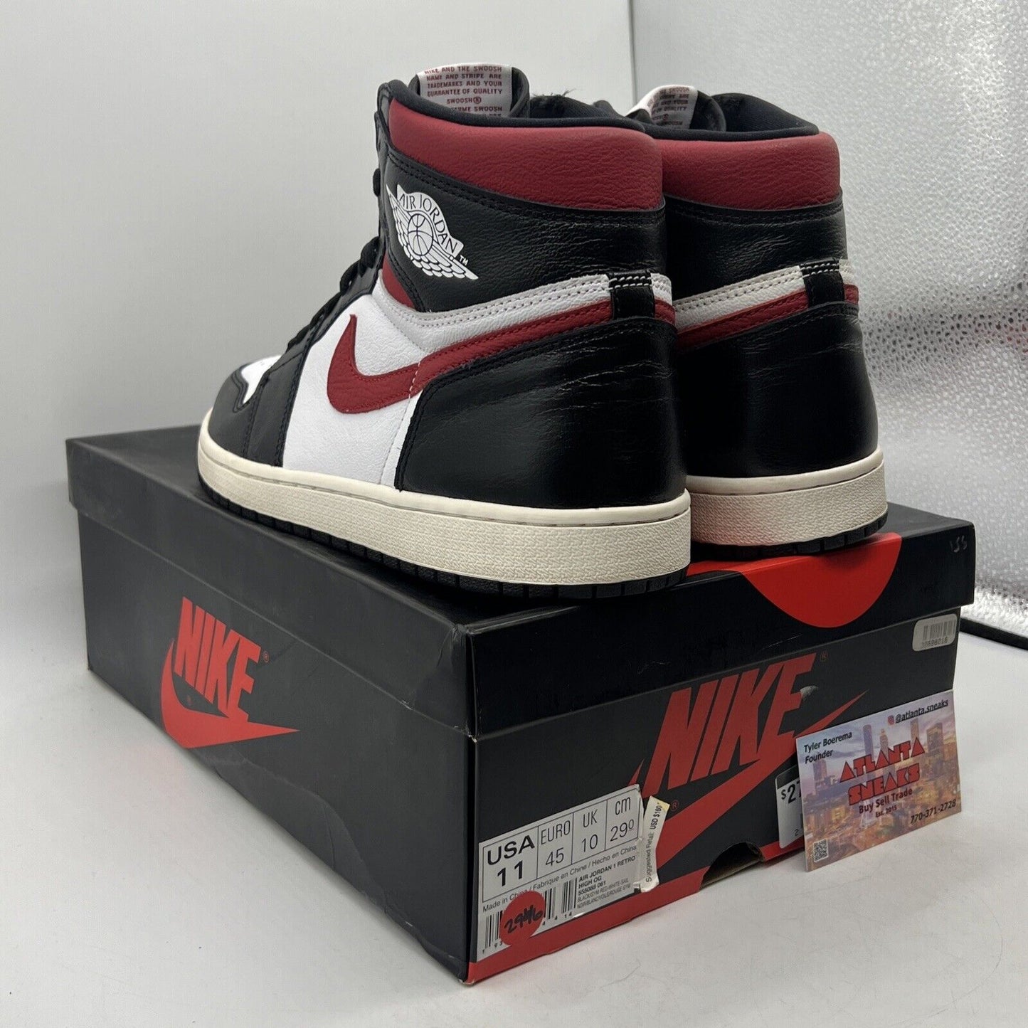 Size 11 - Jordan 1 Retro High OG Gym Red 2019 White Black Red Leather 555088-061