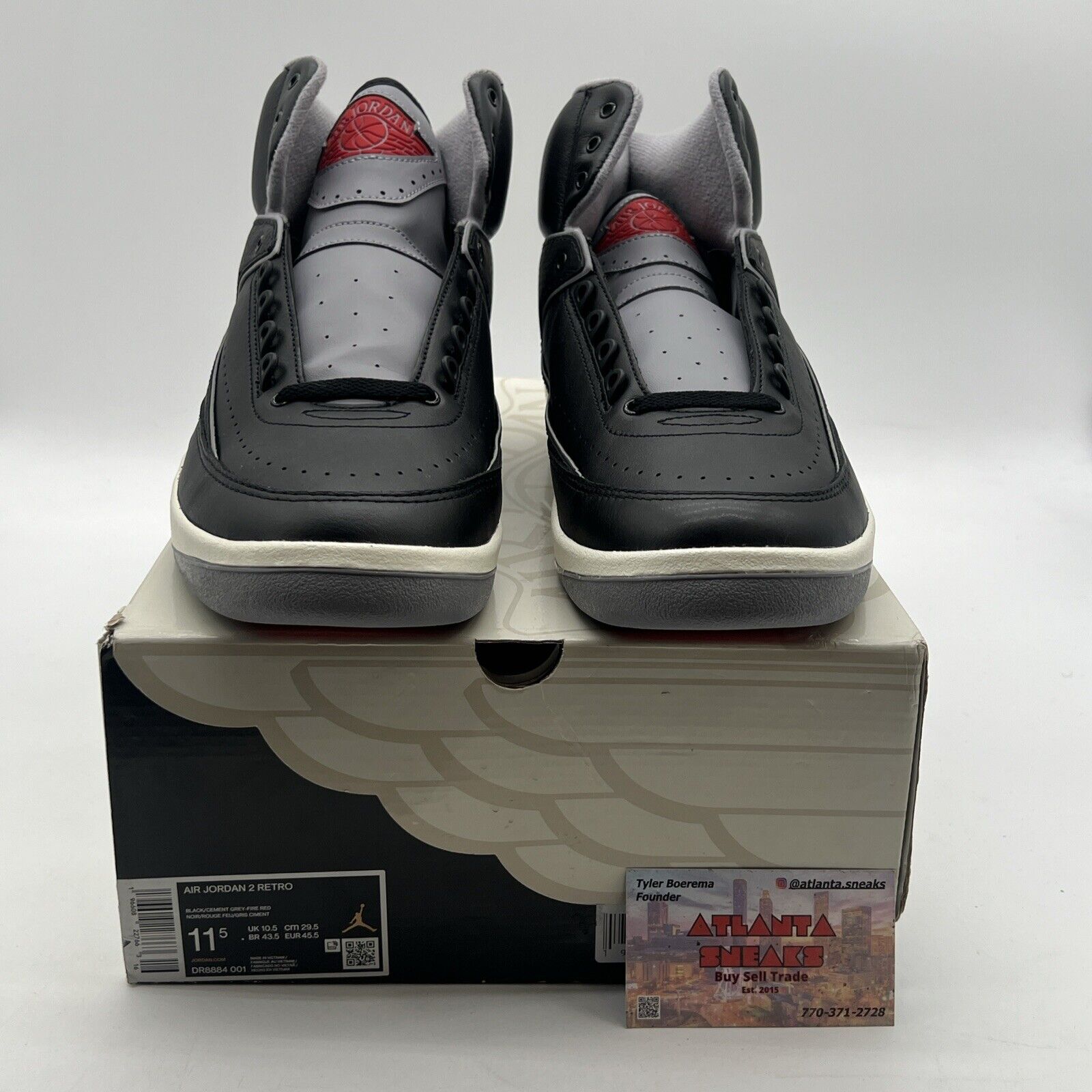 Size 11.5 - Air Jordan 2 Retro Black Cement (DR8884-001)