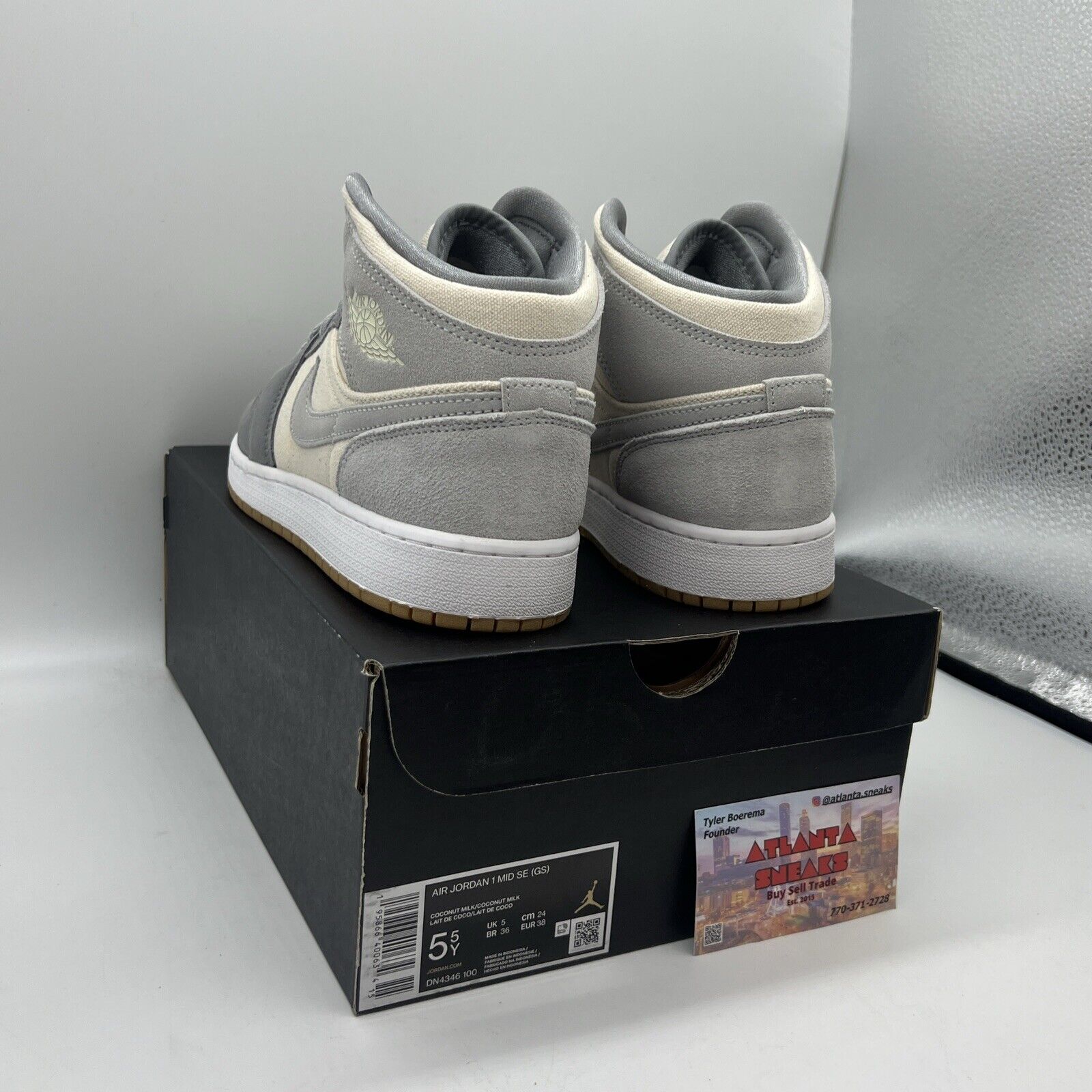 Size 7 - Jordan 1 Mid SE Coconut Milk Particle Gray