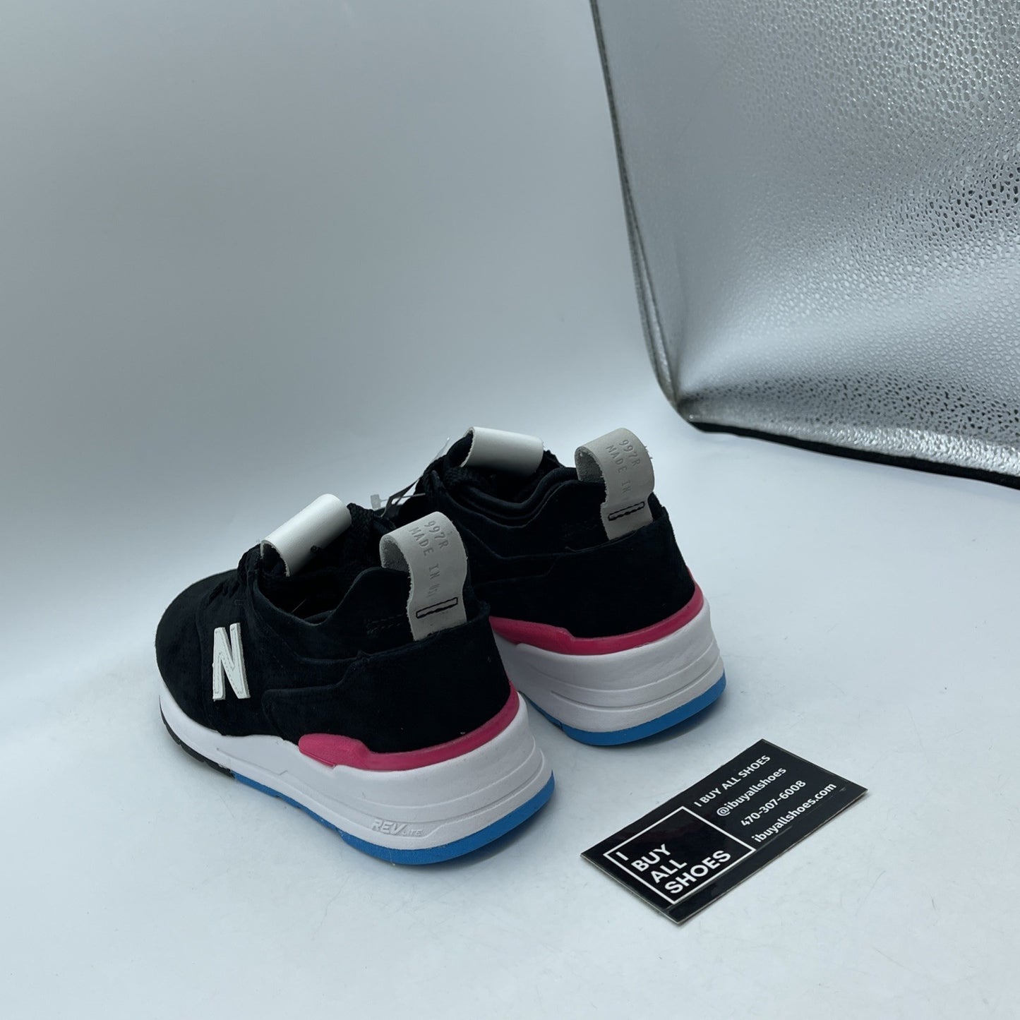 Size 5 - New Balance 997 Deconstructed Made In USA Black White Suede (M997VB2)