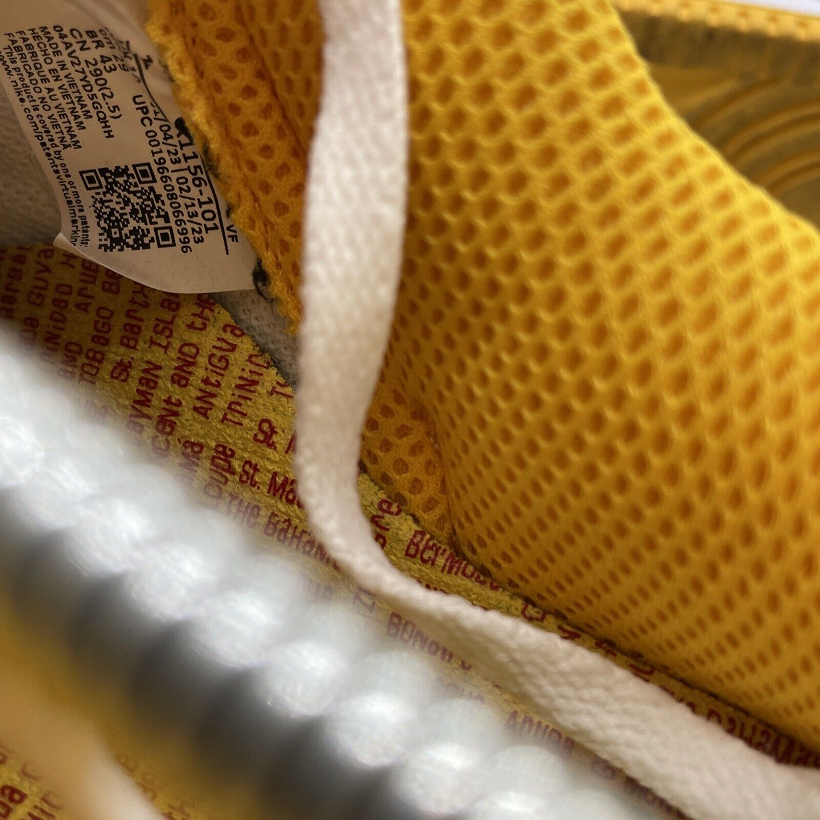 Size 11 - Nike Air Force 1 Low West Indies - University Gold Leather (DX1156-101