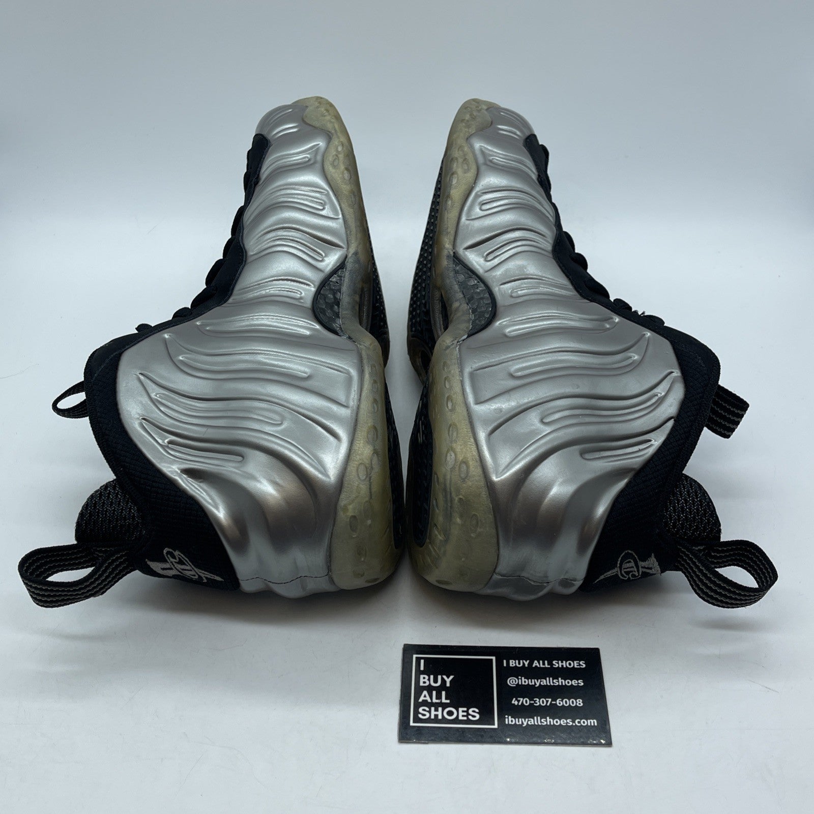 Size 13 - Nike Air Foamposite One Pewter Silver Black Suede Leather (314996-004)