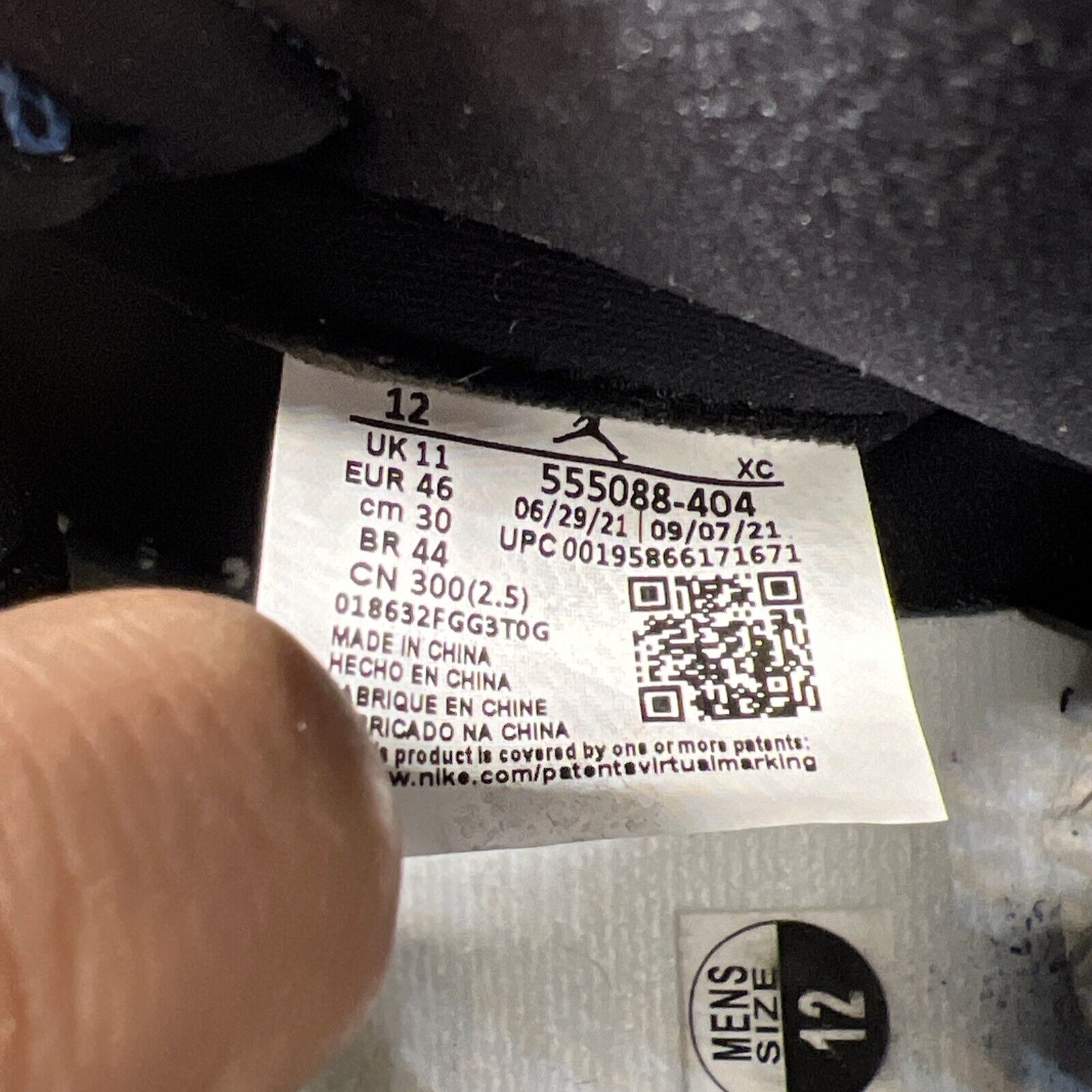 Size 12 - Jordan 1 Retro OG High Dark Marina Blue Leather (555088-404)
