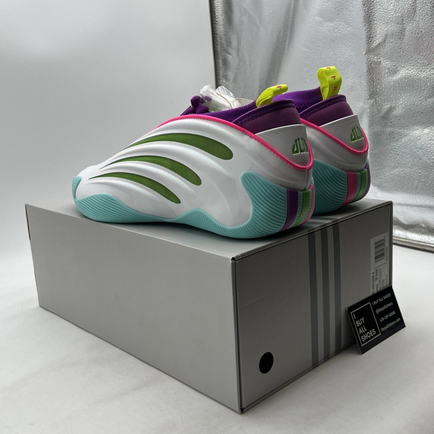 Size 14 - adidas Jalen Williams x Harden Vol. 9 White Lucid Lime Pink (JQ4003)