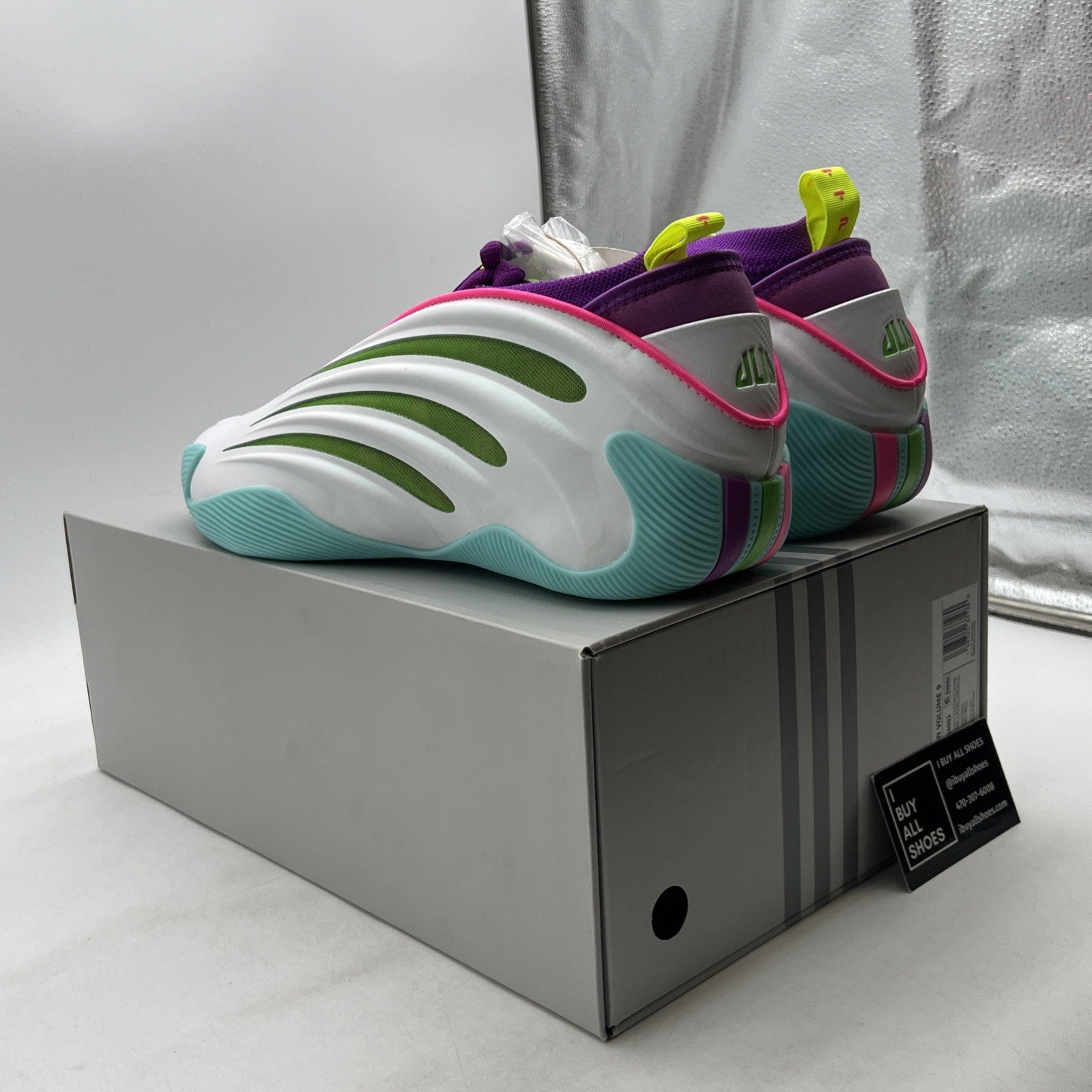 Size 14 - adidas Jalen Williams x Harden Vol. 9 White Lucid Lime Pink (JQ4003)