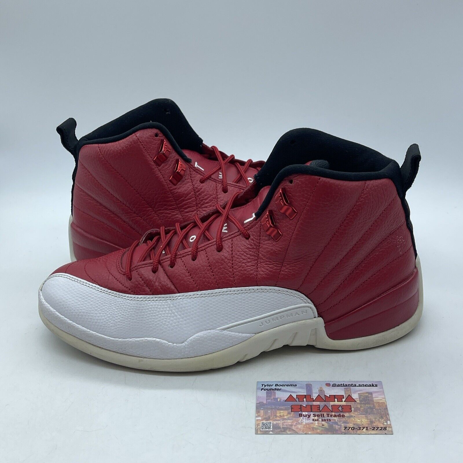 Size 10.5 - Air Jordan 12 Retro Gym Red White Black Leather (130690-600)