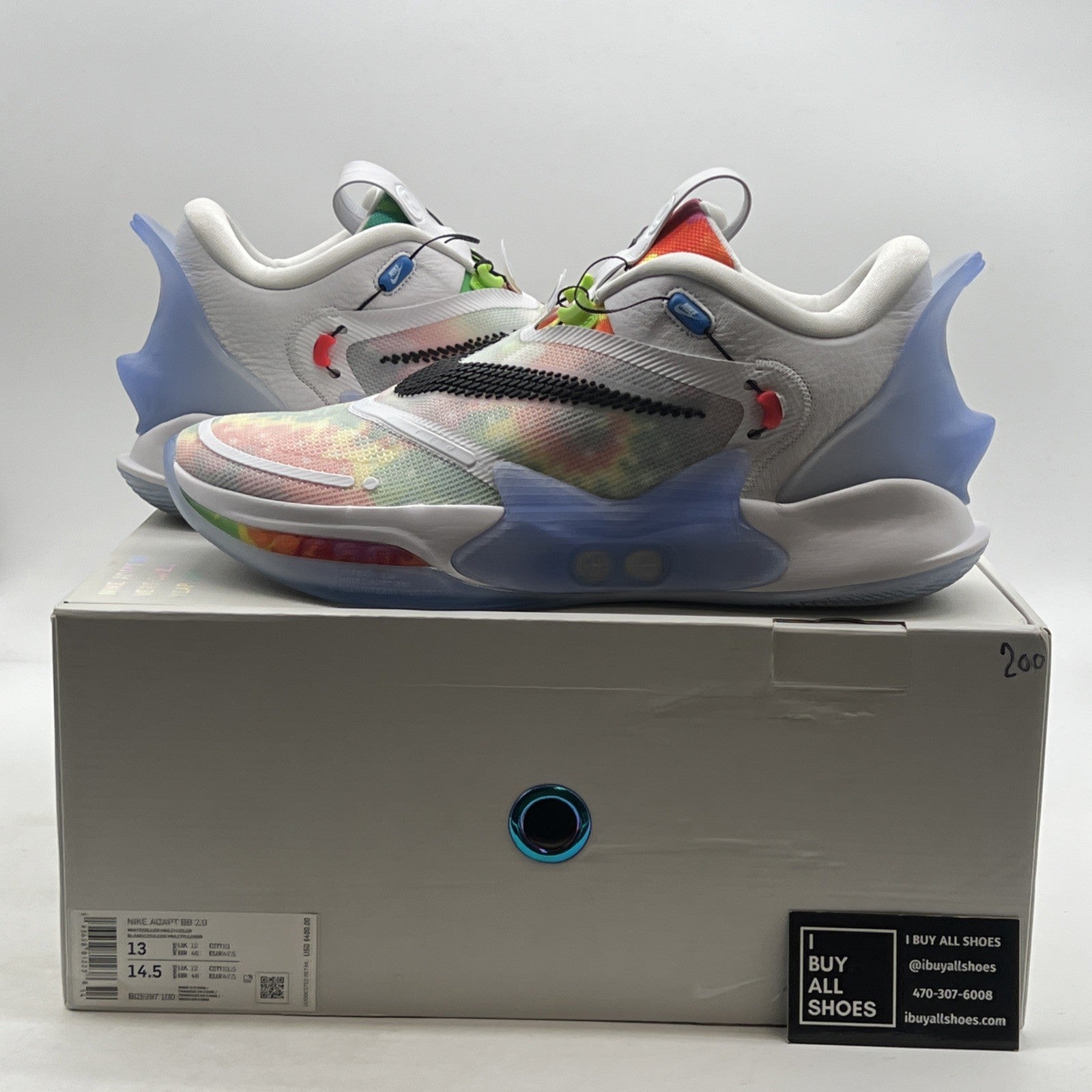 Size 13 - Nike Adapt BB 2.0 Tie-Dye (BQ5397-100)