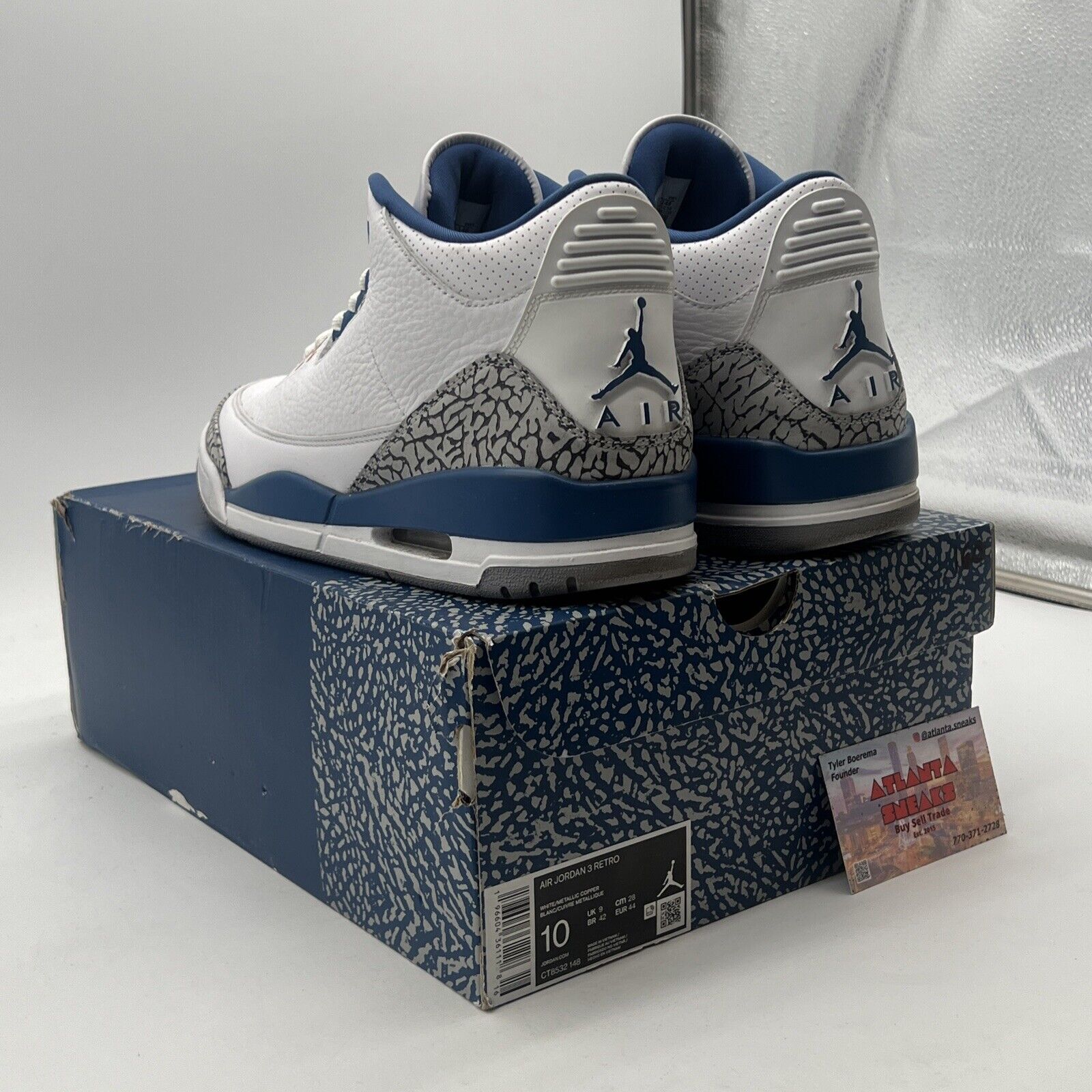 Size 10 - Air Jordan 3 Retro Mid Washington Wizards (CT8532-148)