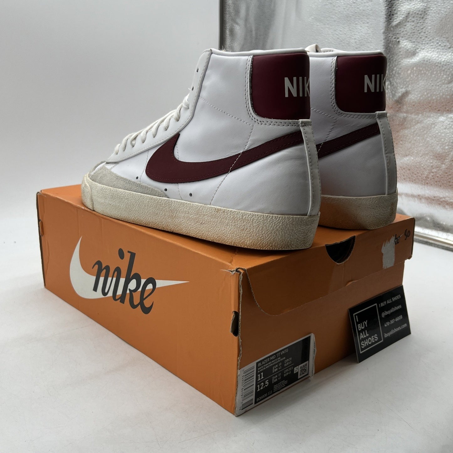 Size 11 - Nike Blazer '77 Vintage Mid White Team Red (BQ6806-111)