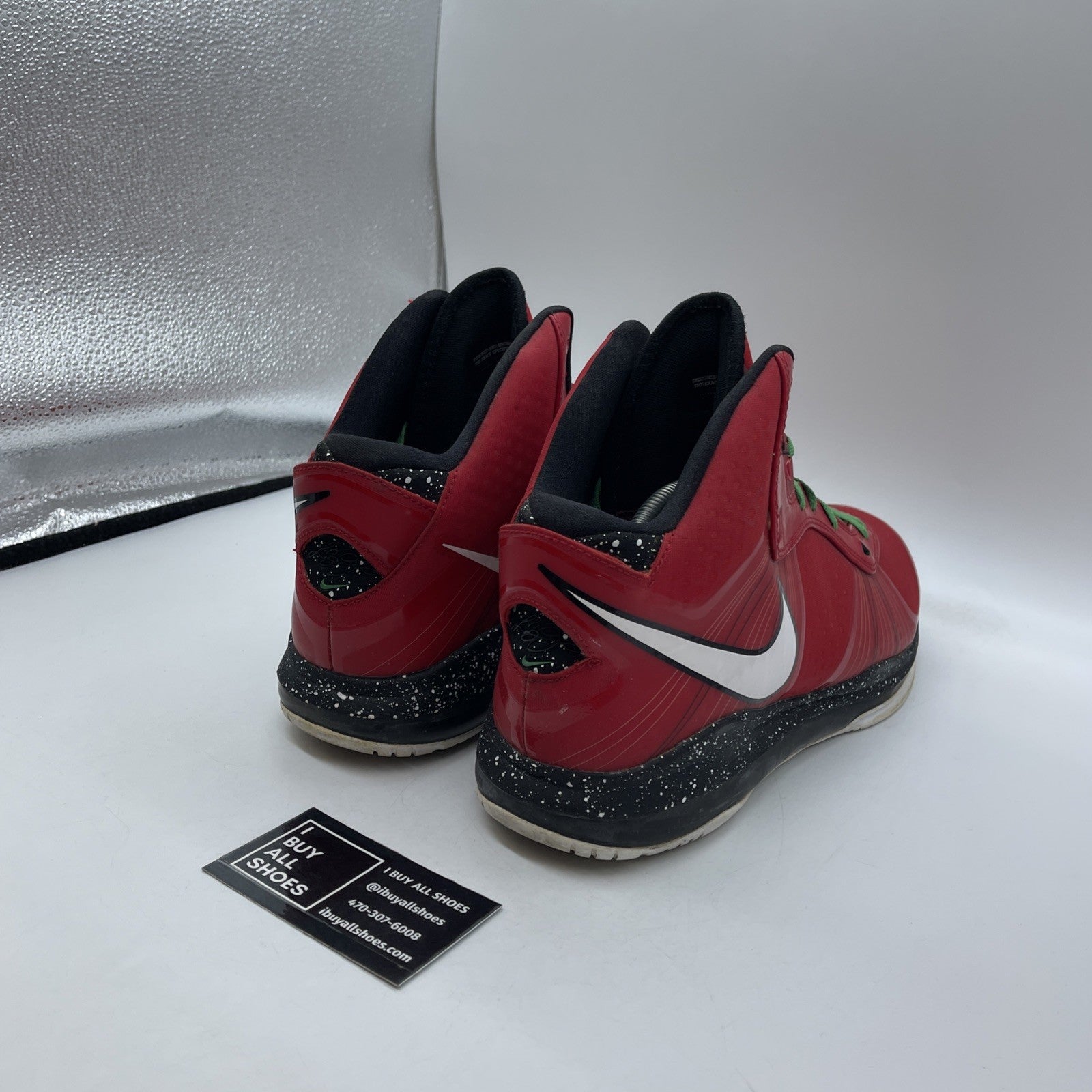Size 12 - Nike LeBron 8 V/2 Christmas Red White Leather (4296776-600)