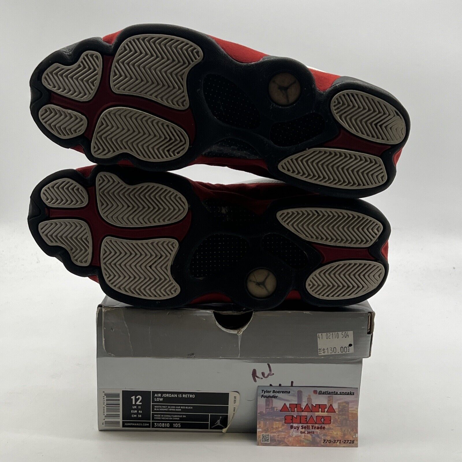 Size 12 - Air Jordan 13 Retro 2005 Low Cherry White (310810-105)