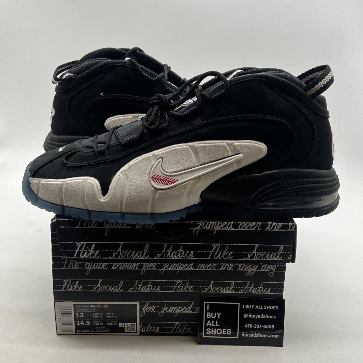 Size 13 — Nike Social Status x Air Max Penny 1 Recess - Black (DM9130-001)