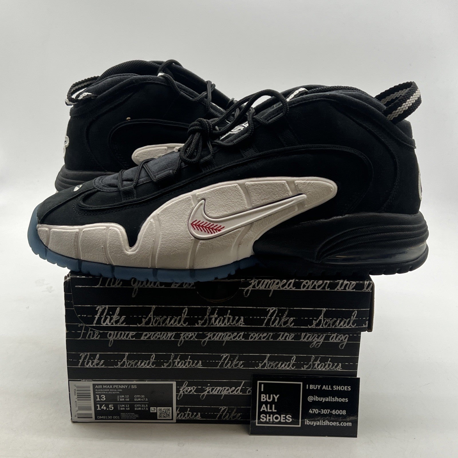 Size 13 — Nike Social Status x Air Max Penny 1 Recess - Black (DM9130-001)