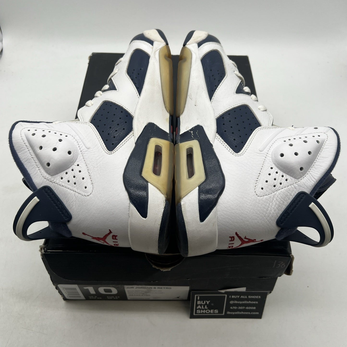 Size 10 - Air Jordan 6 Retro 2012 Olympic (384664-130)