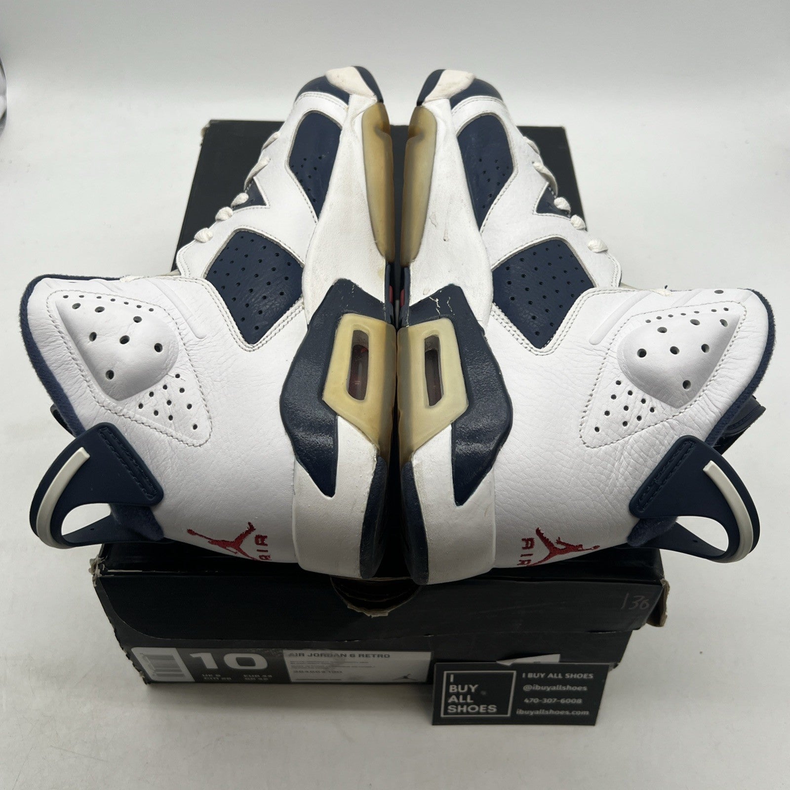 Size 10 - Air Jordan 6 Retro 2012 Olympic (384664-130)