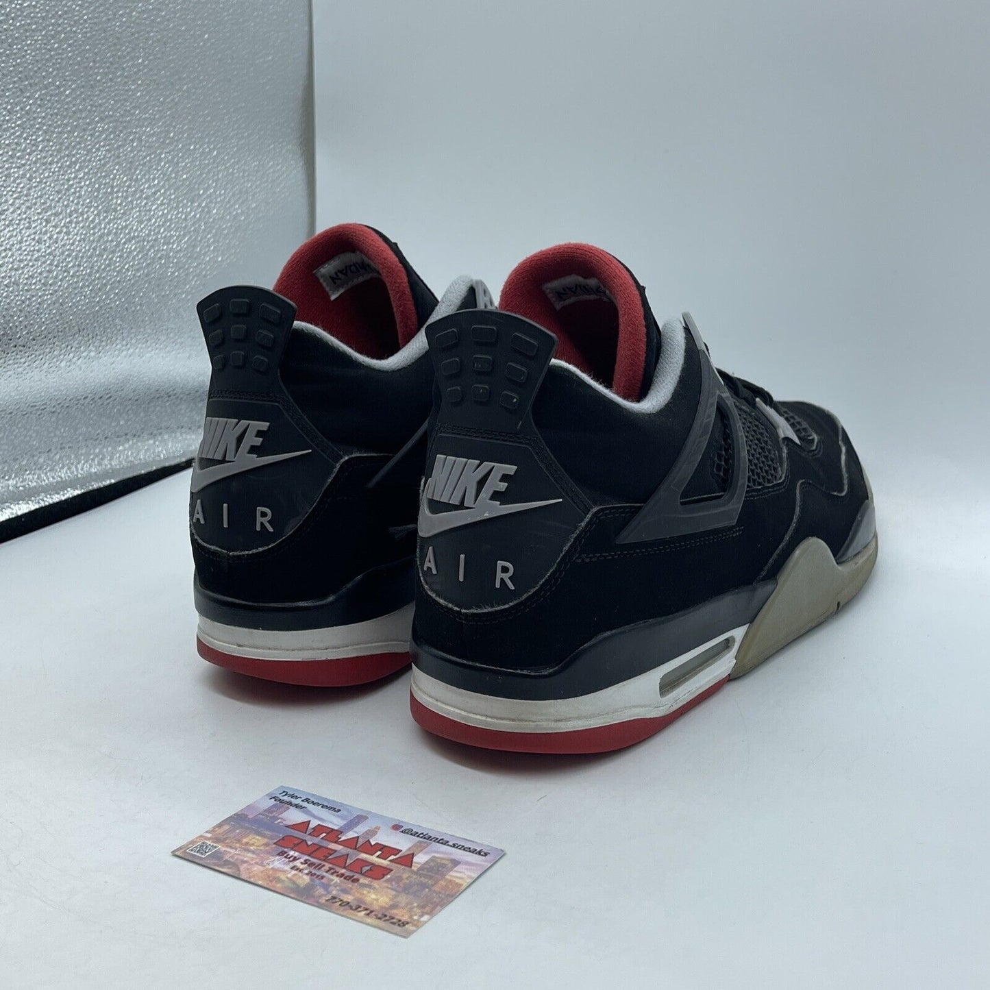 Size 12 - Jordan 4 Retro OG Mid Bred 2019 Black White Red Gray (308497-060)