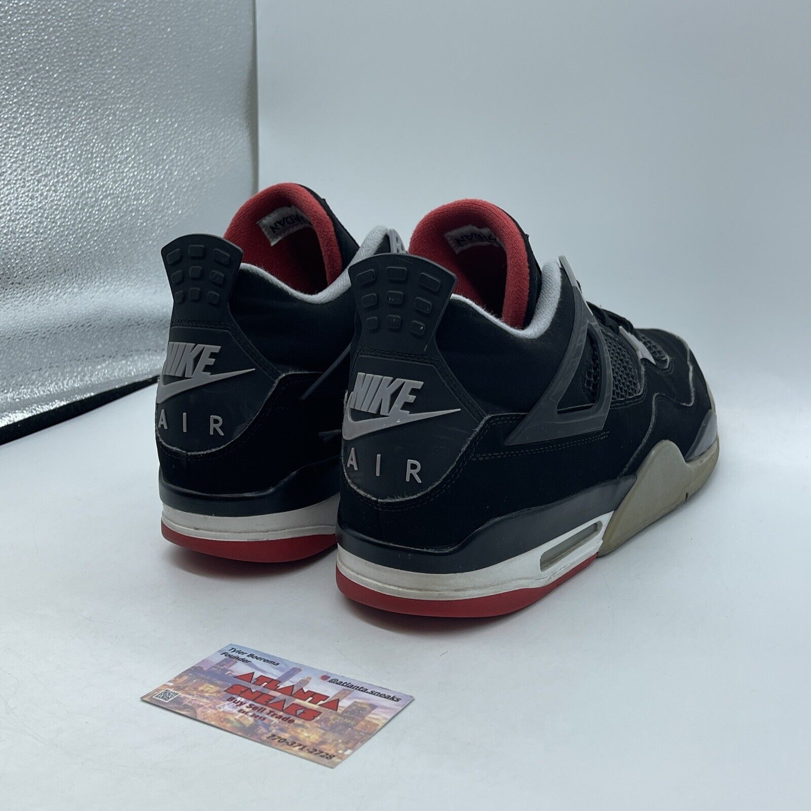 Size 12 - Jordan 4 Retro OG Mid Bred 2019 Black White Red Gray (308497-060)