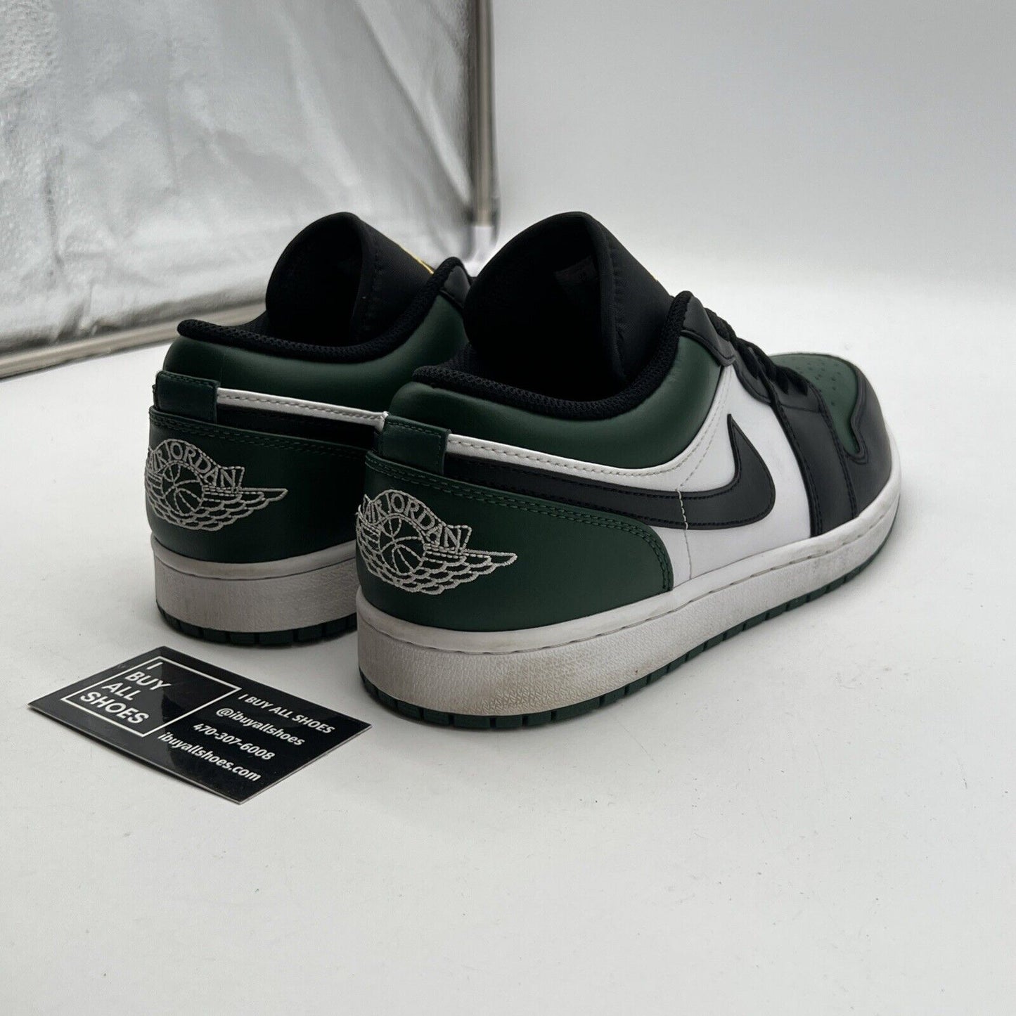 Size 10 - Air Jordan 1 Low Green Toe 2021 (553588-371)