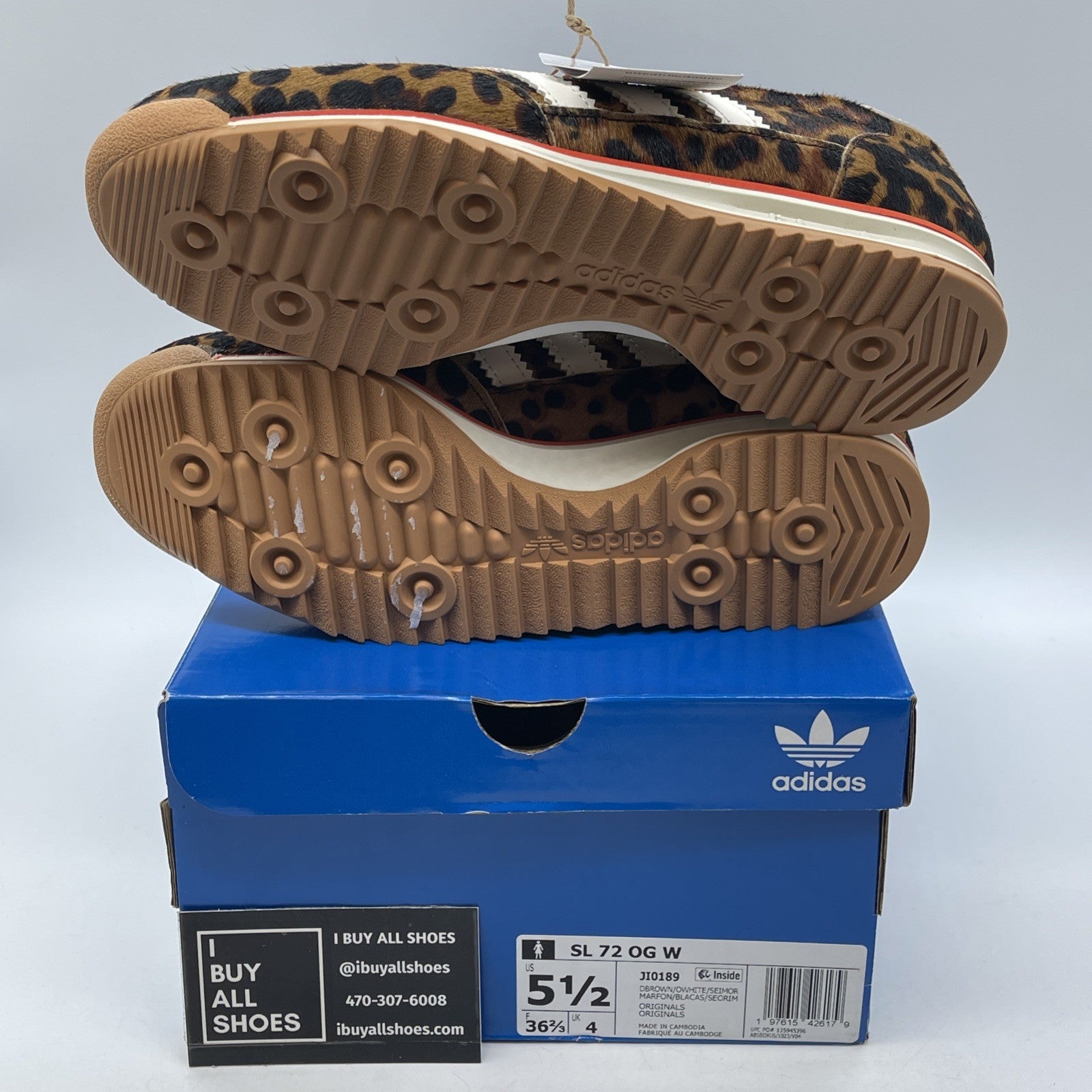 Size 5.5W - adidas SL72 OG Cheetah Pack Impact Orange Brown (JI0189)