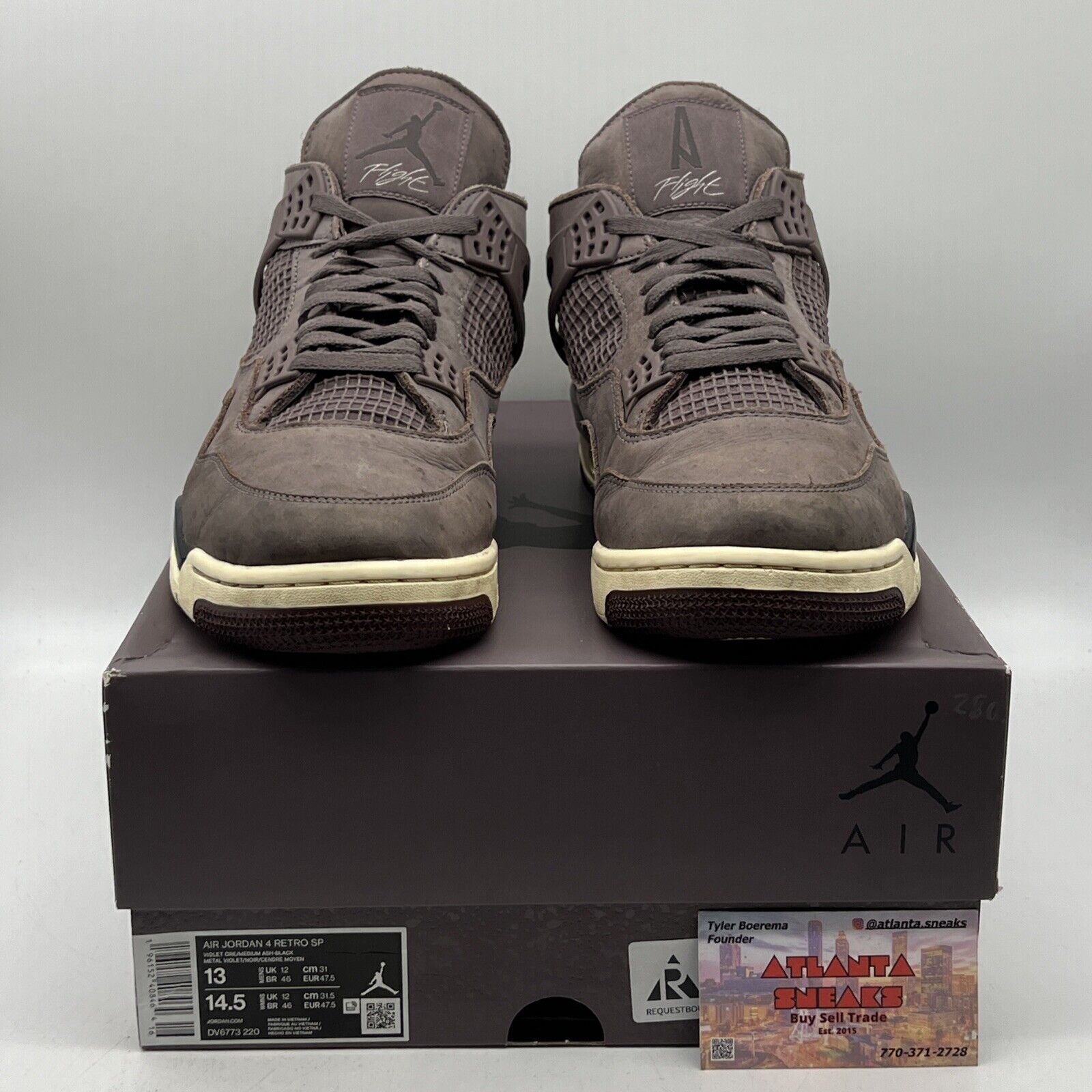 Size 13 - Jordan 4 Retro x A Ma Maniere Mid Violet Ore Black (DV6773-220)