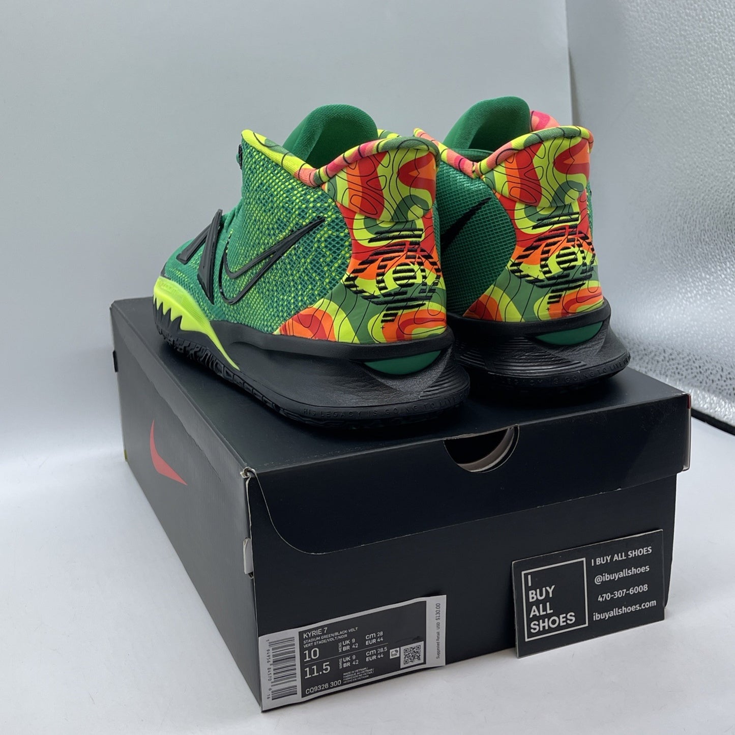 Size 10 - Nike Kyrie 7 Ky-D Weatherman Green Black Suede Leather (CQ9326-300)