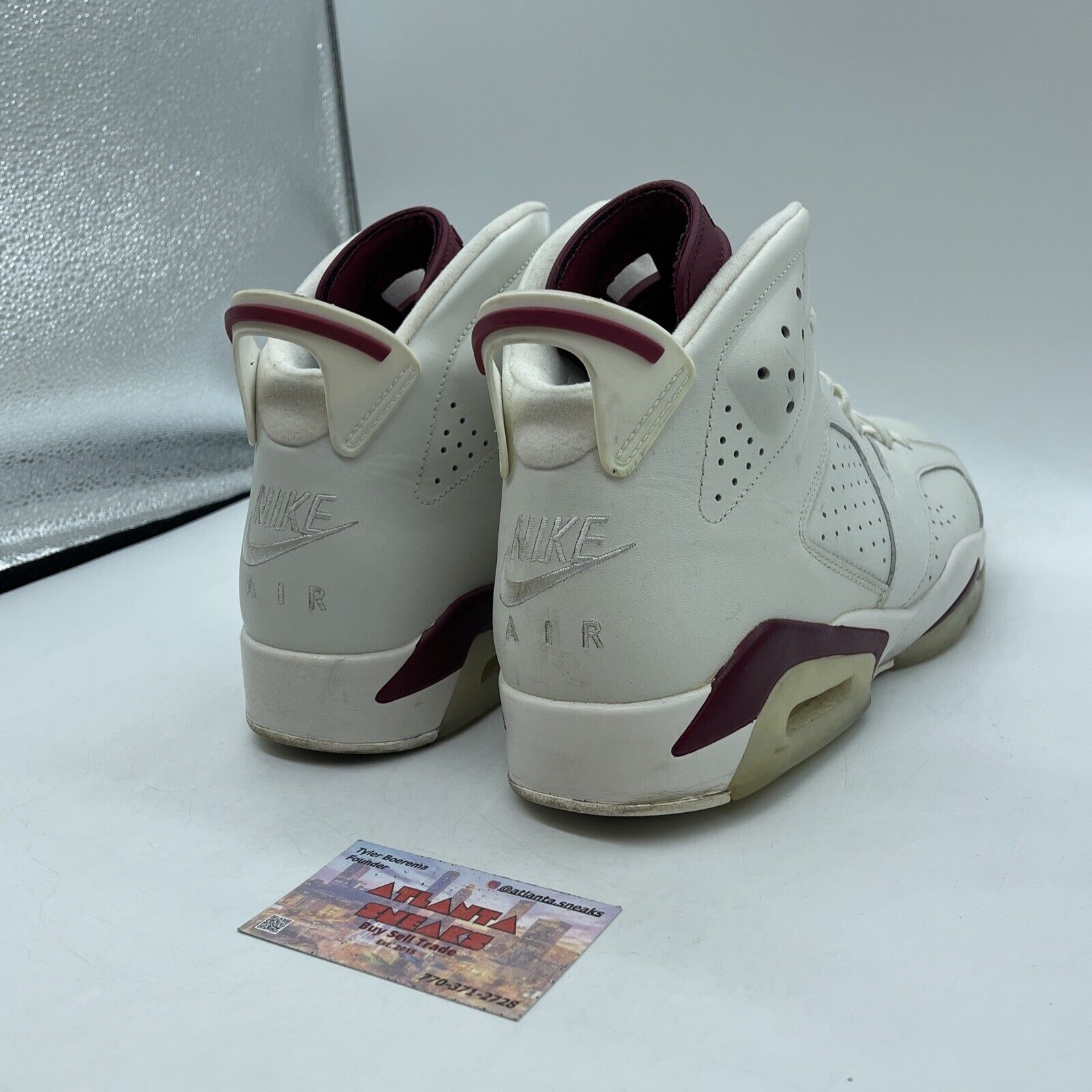 Size 12 - Air Jordan 6 Retro 2015 Maroon Tan Leather (384664-116)