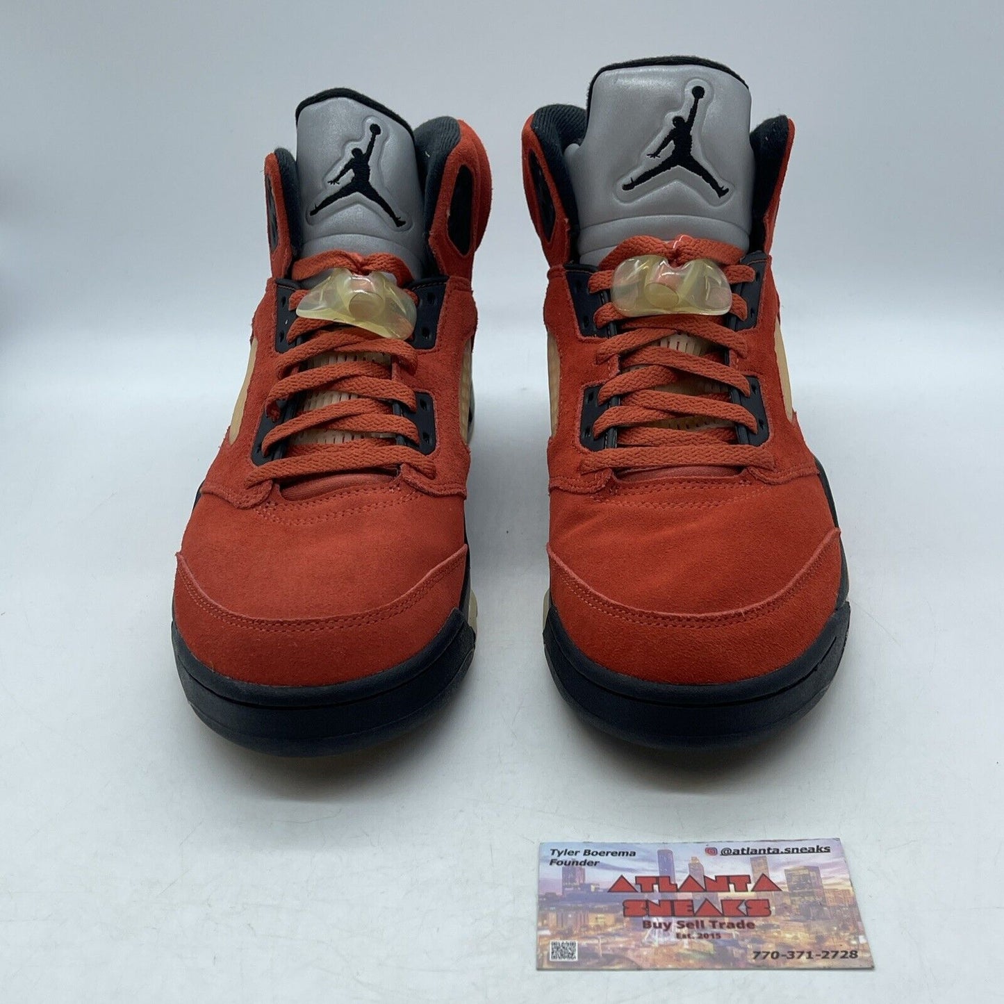 Size 12W - Air Jordan 5 Retro Dunk on Mars Orange Black Silver (DD9336-800)