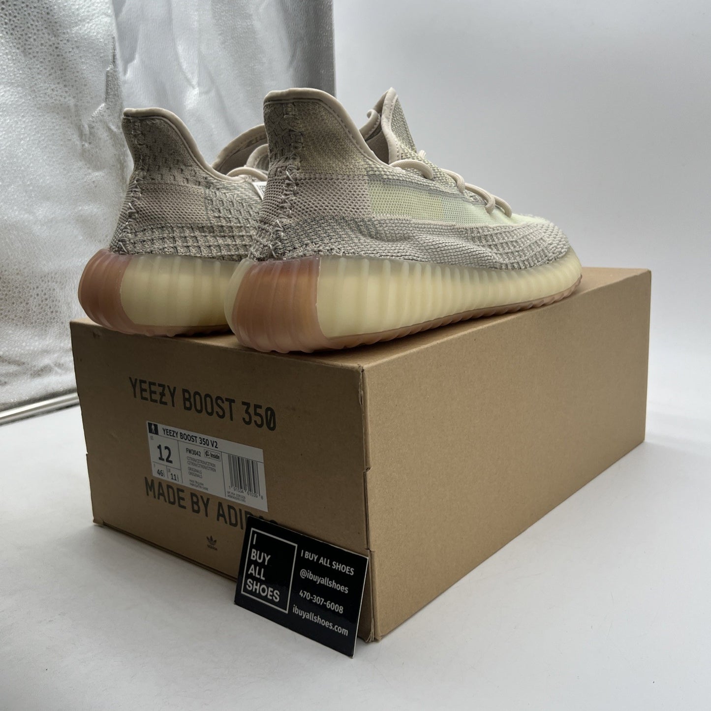 Size 12 - Yeezy Boost 350 V2 Citrin Non-Reflective (FW3042)