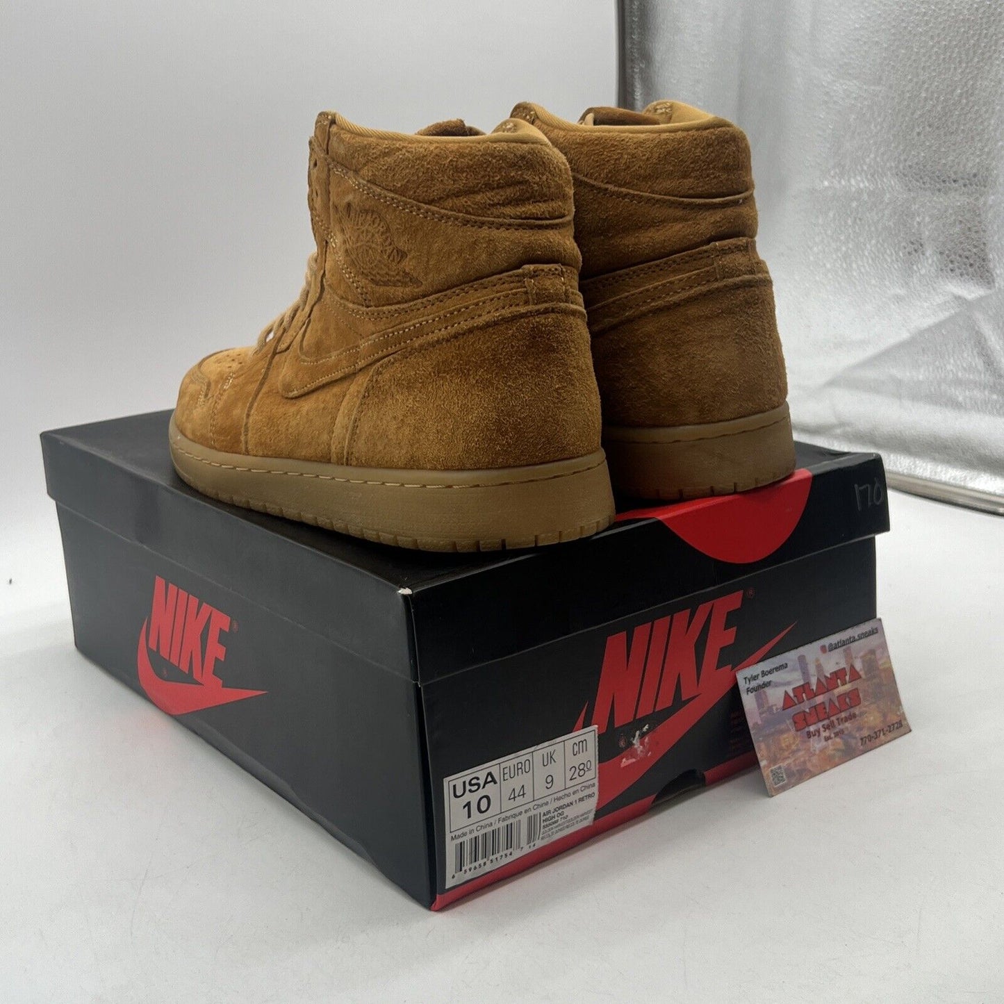 Size 10 - Air Jordan 1 Retro OG High Wheat Suede (555088-710)