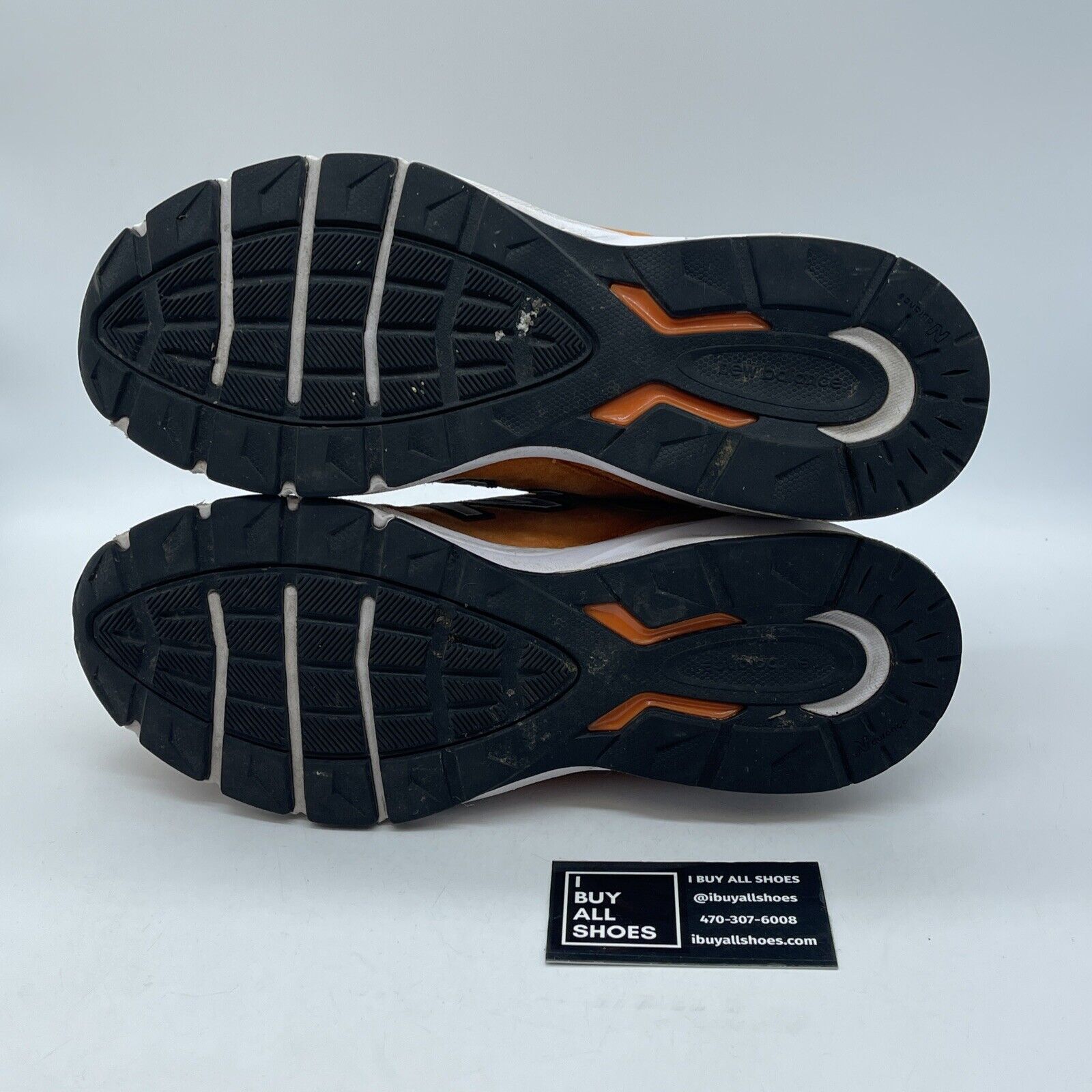 Size 10.5 - New Balance 990v5 Made in USA Orange Suede Leather (M990OH5)