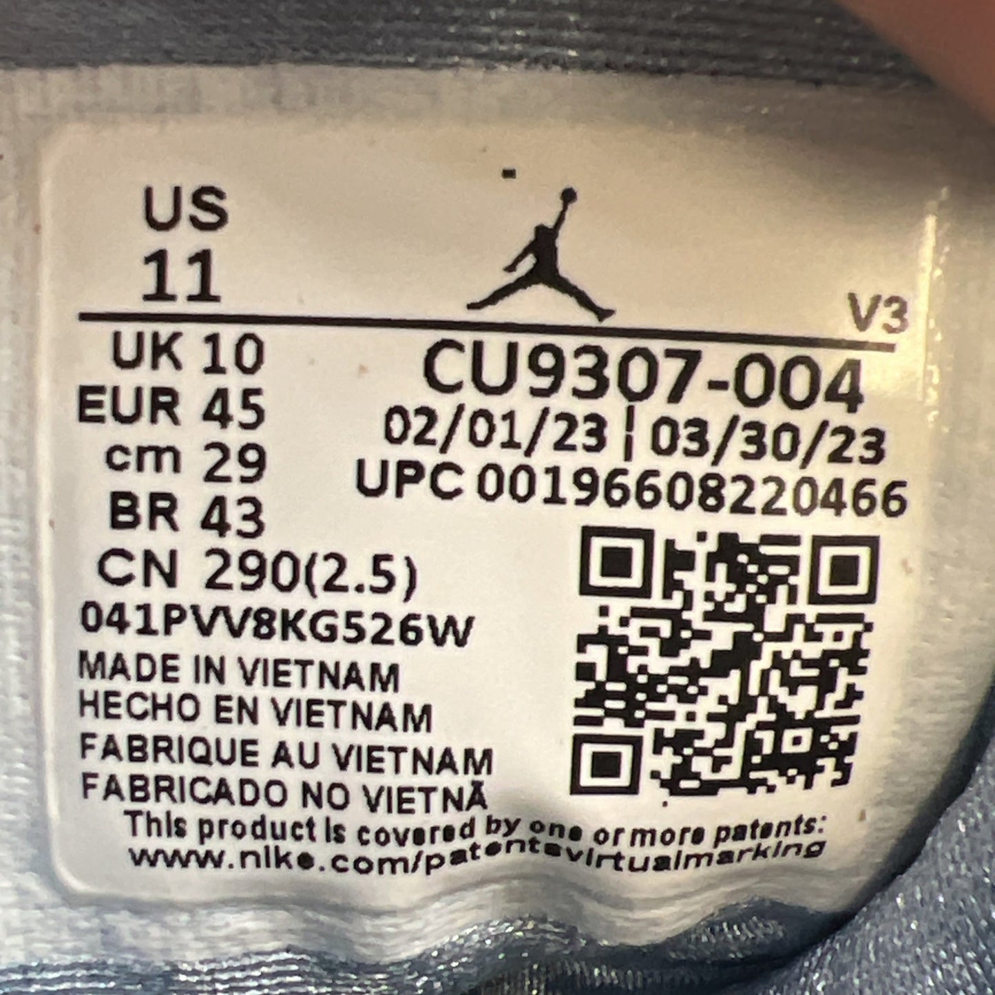 Size 11 - Air Jordan 7 Retro 2023 Chambray (CU9307-004)
