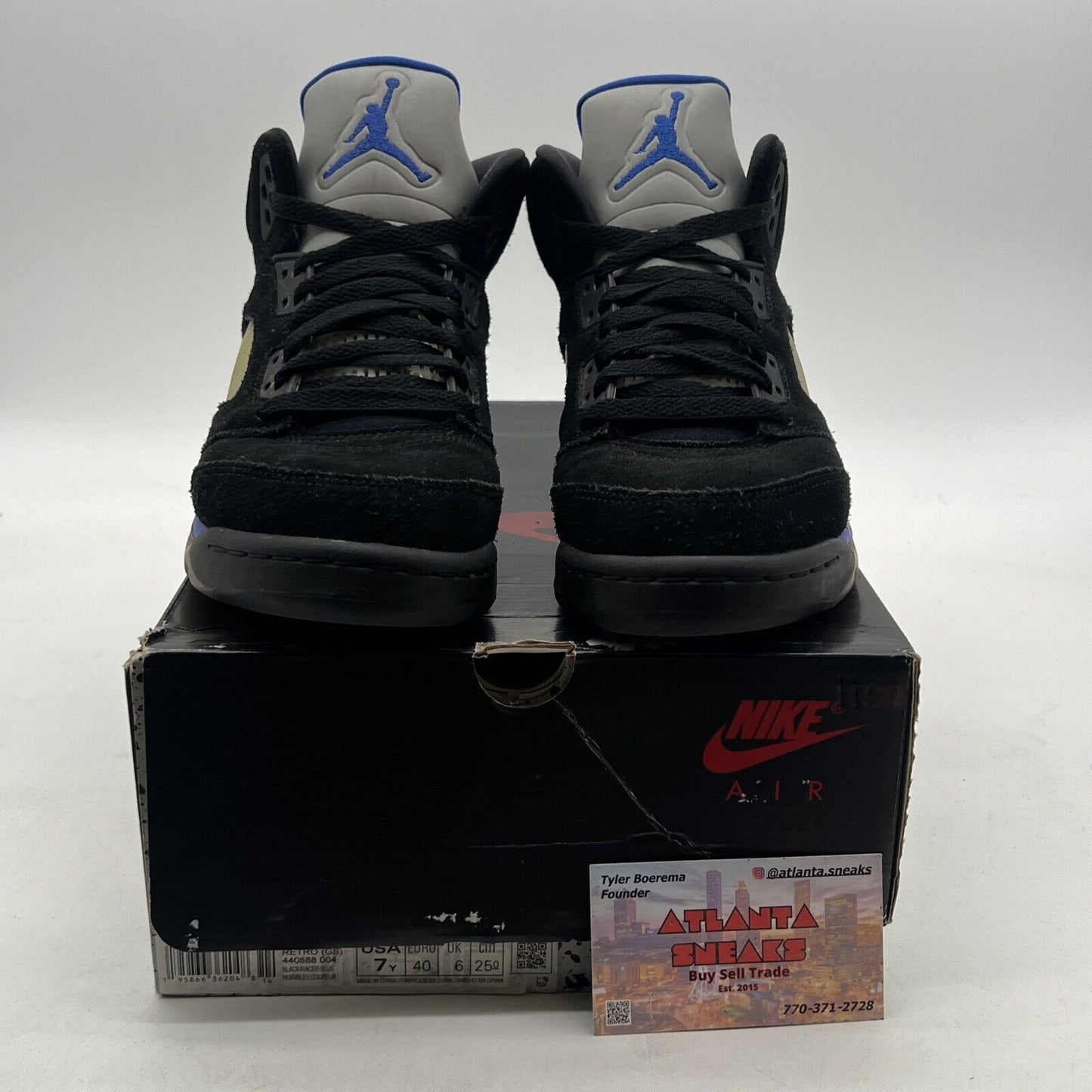 Size 7Y - Air Jordan 5 Retro Mid Racer Blue (440888-004)