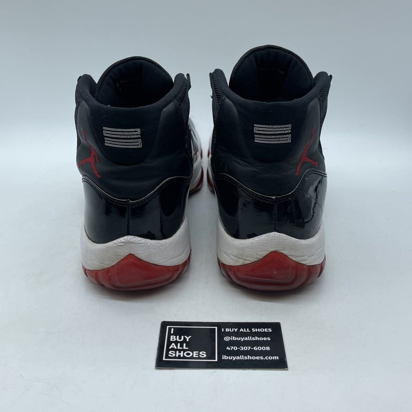 Size 11.5 - Jordan 11 Retro High Bred Black Red Suede Leather (378037-061)