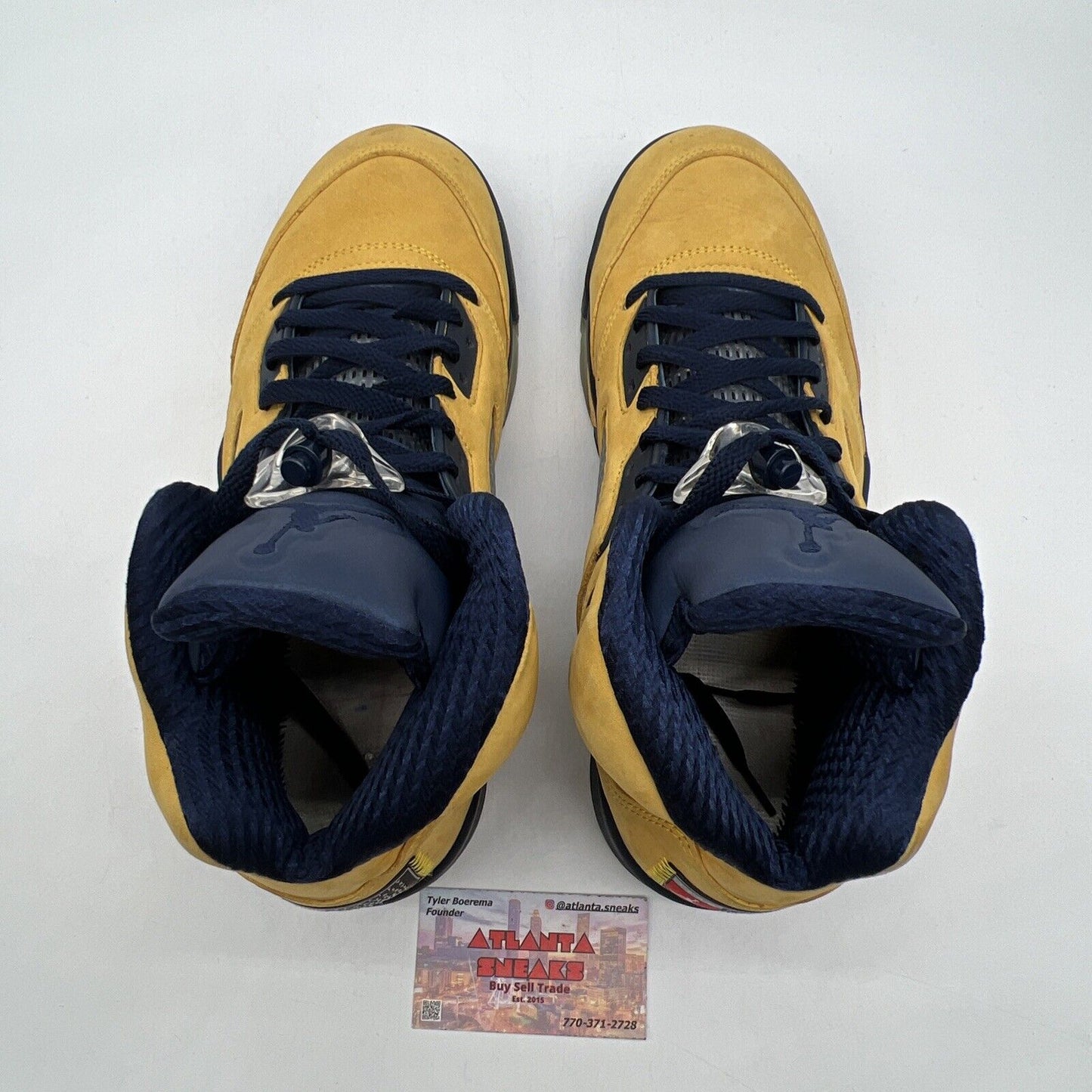 Size 11.5 - Air Jordan 5 Retro SP Michigan Yellow Navy Suede (CQ9541-704)