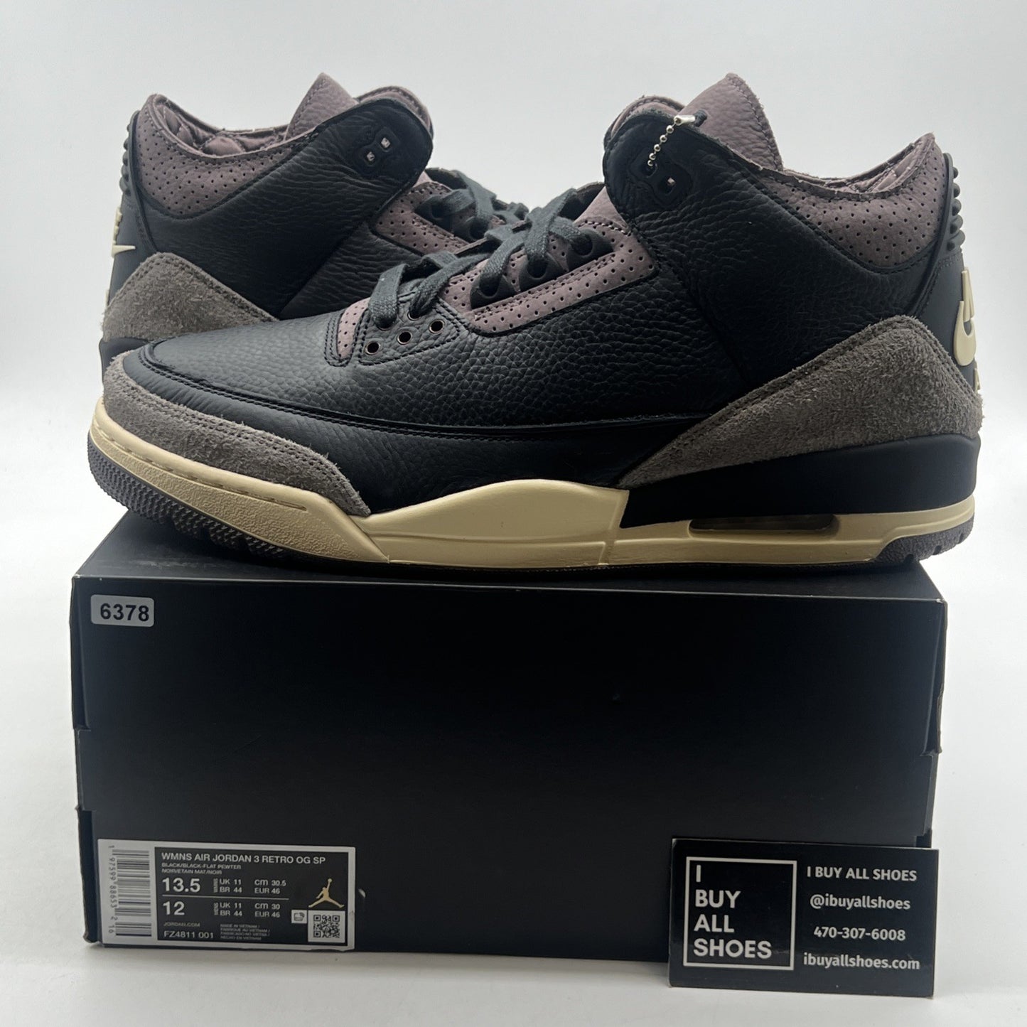 Size 13.5 - A Ma Maniére x Air Jordan 3 Retro While You Were Sleeping W