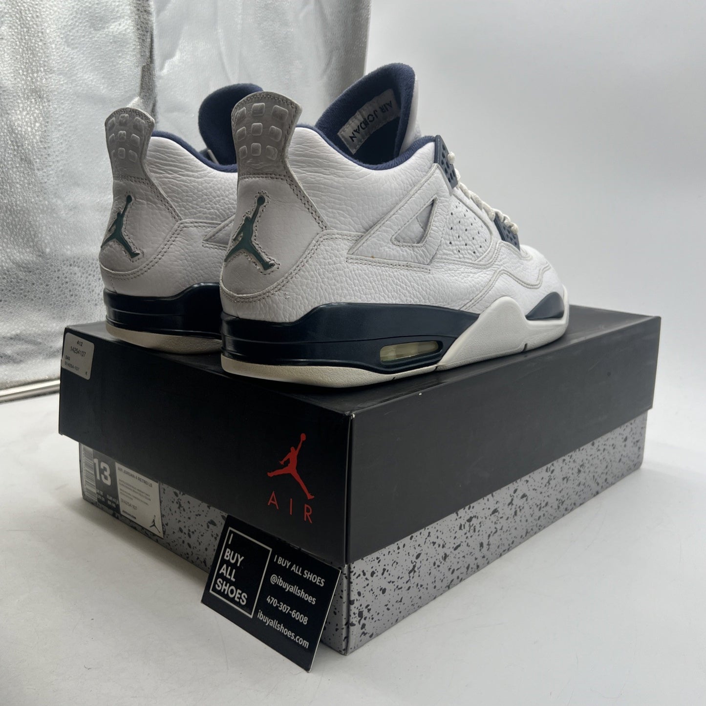 Size 13 - Air Jordan 4 Retro LS Columbia (314254-107)