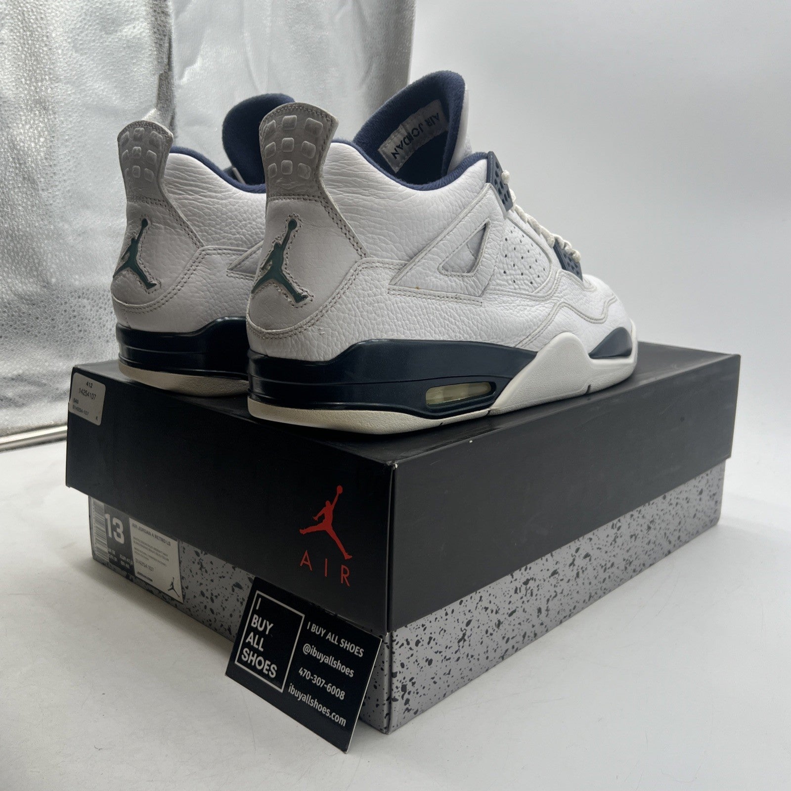 Size 13 - Air Jordan 4 Retro LS Columbia (314254-107)