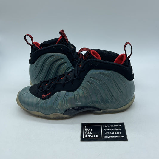 Size 7Y (GS) - Nike Little Posite One Mid Gone Fishing Green Black (644791-300)