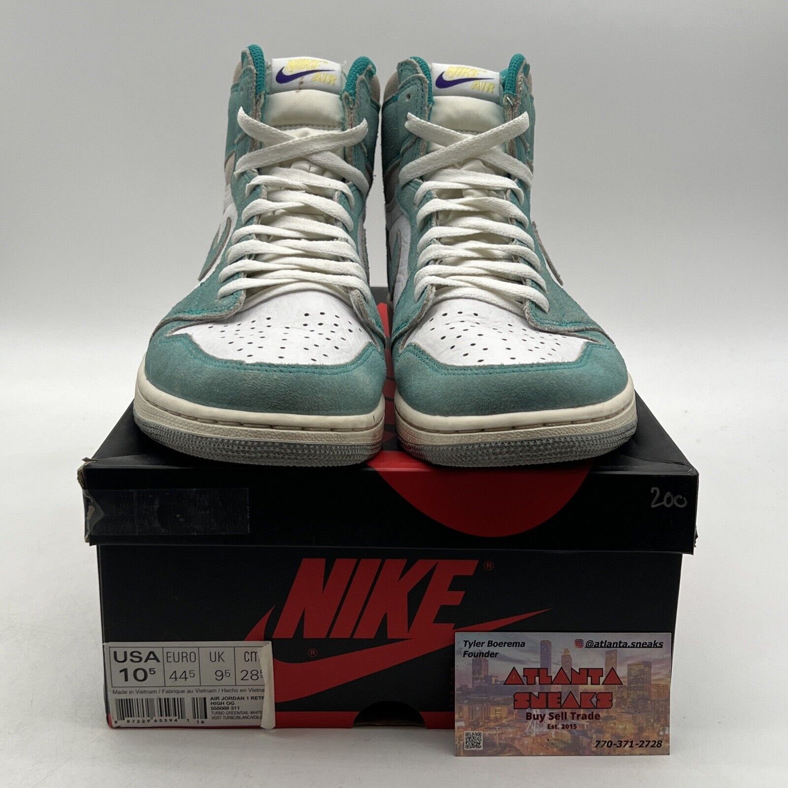 Size 10.5 - Jordan 1 Retro OG High Turbo Green (555088-311)