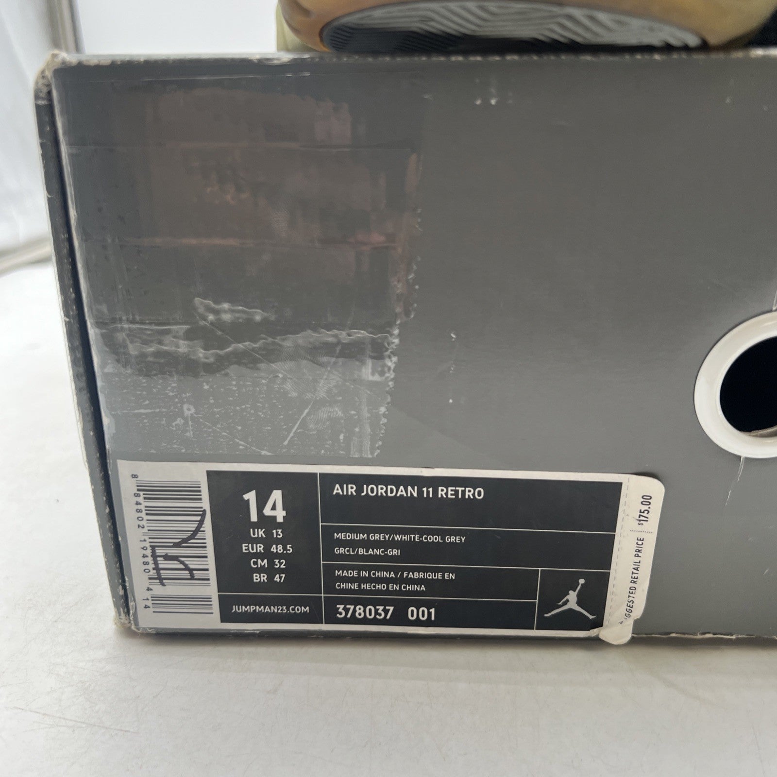 Size 14 - Air Jordan 11 Retro 2010 Cool Grey (378037-001)