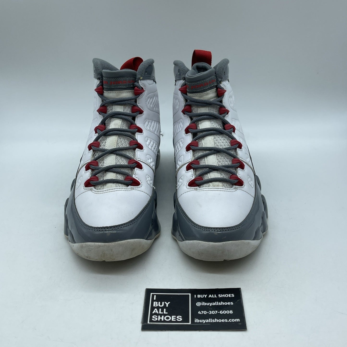 Size 9 - Jordan 9 Retro Mid Fire Red White Grey Leather (CT8019-162)