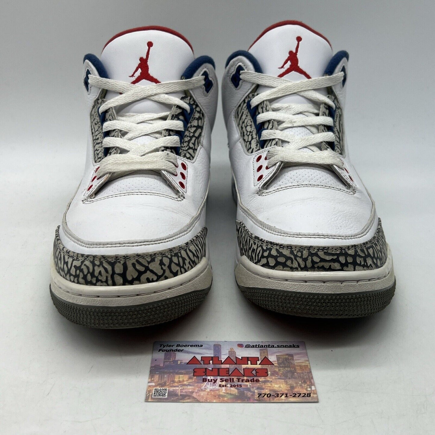 Size 11.5 - Jordan 3 Retro OG Mid True Blue White Leather (854262-106)