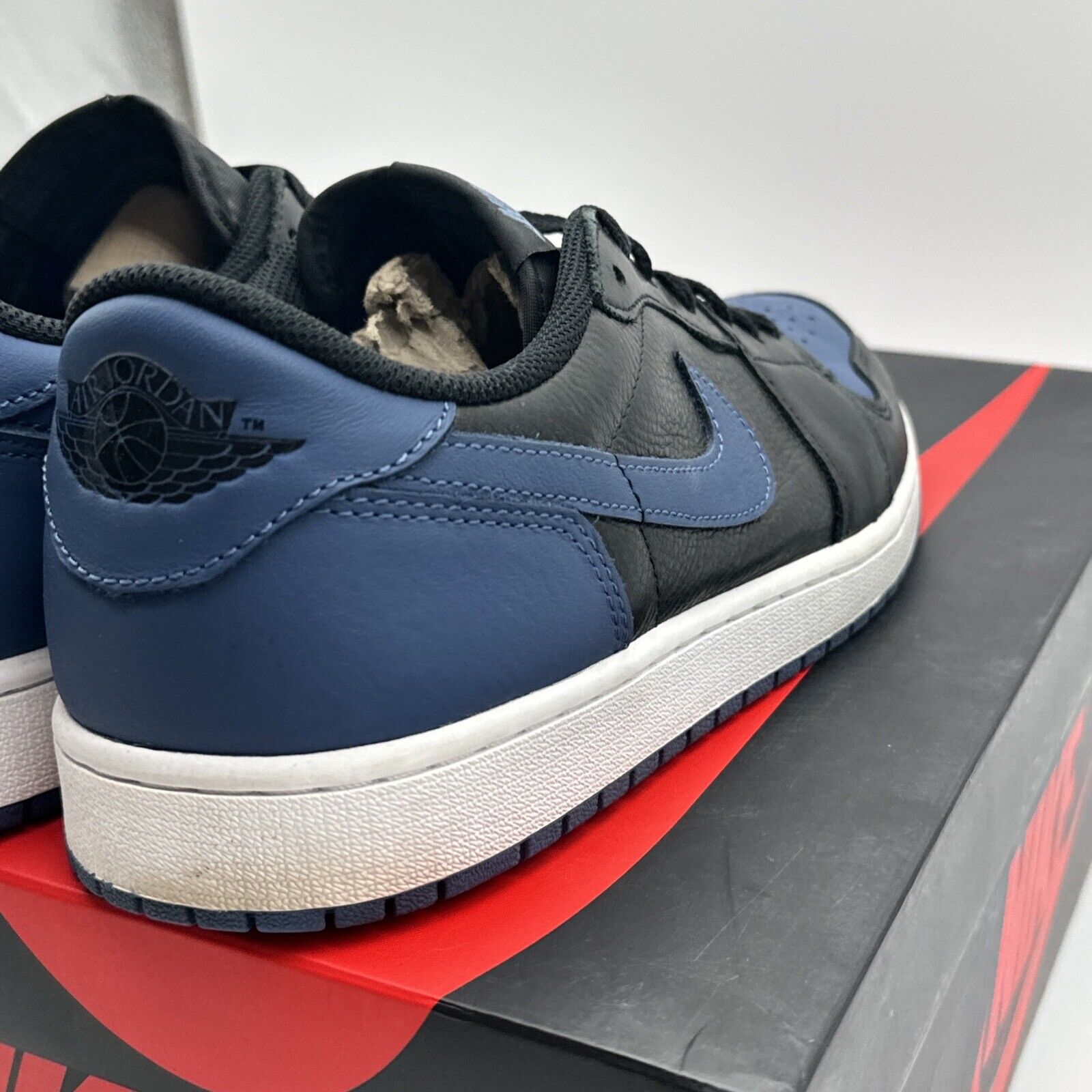 Size 12 - Jordan 1 Low OG Mystic Navy Blue Black Nice Leather OG All Mj Bball